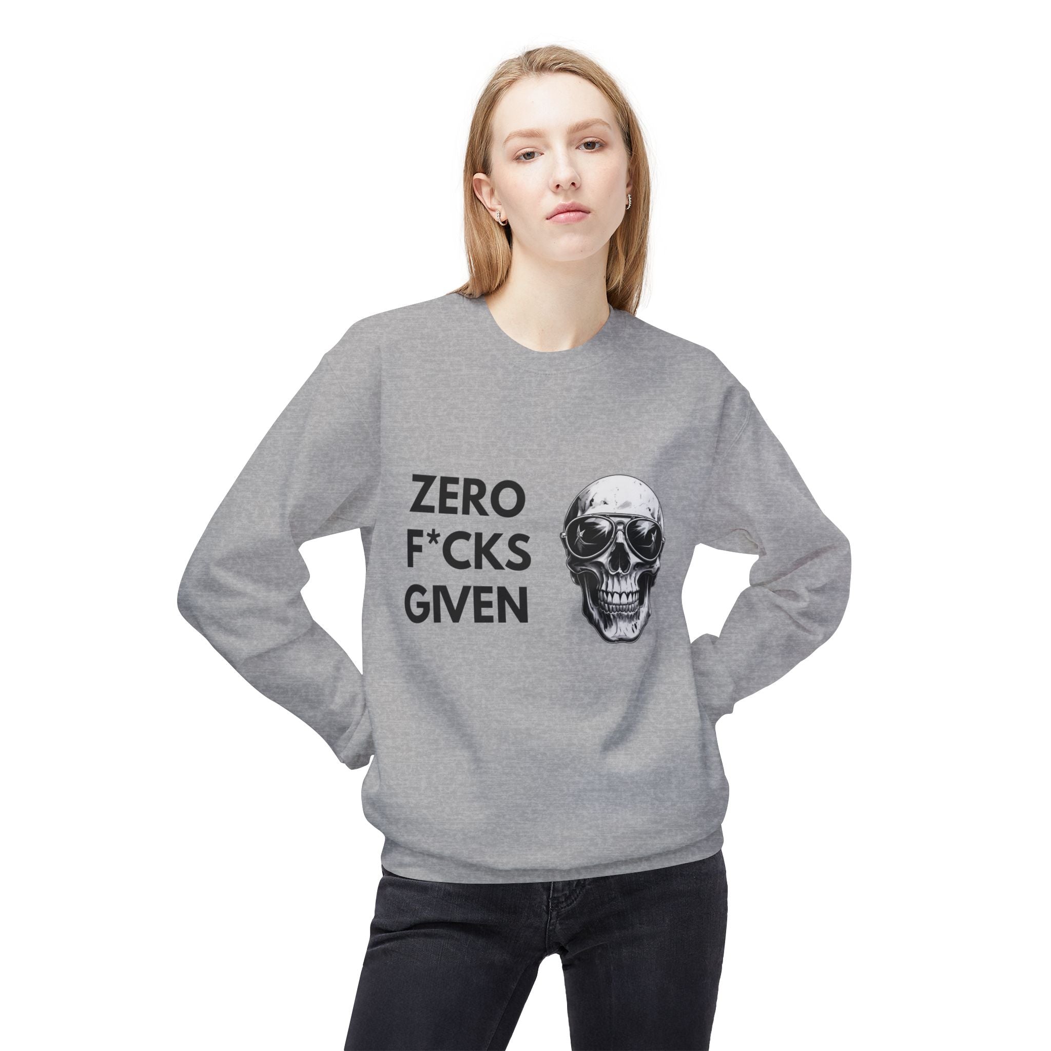 Zero F★cks Given Skull Sweatshirt