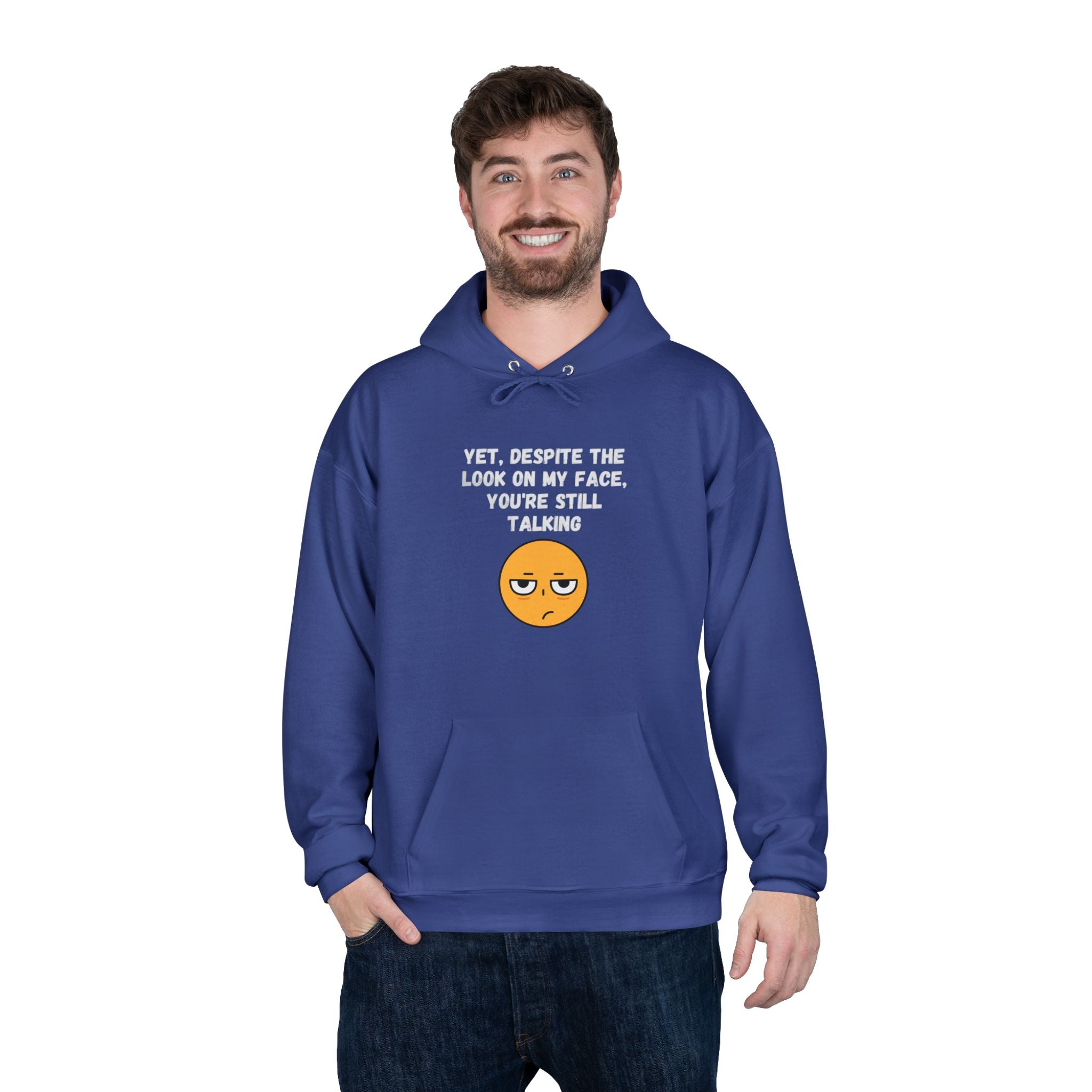 ๐ Still Talking Emoji Hoodie โ Sarcastic Unisex Pullover