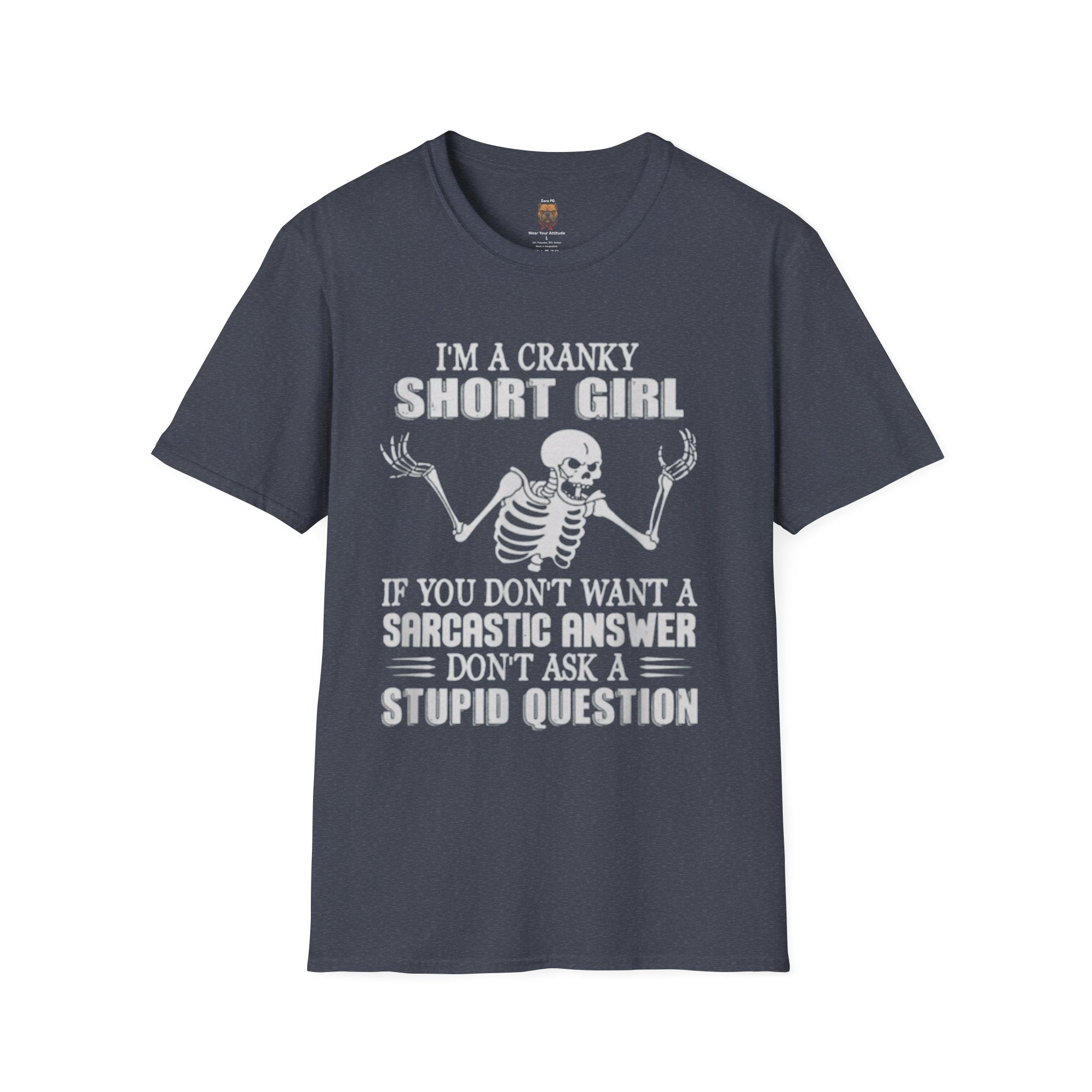 Cranky Short Girl Skeleton Tee