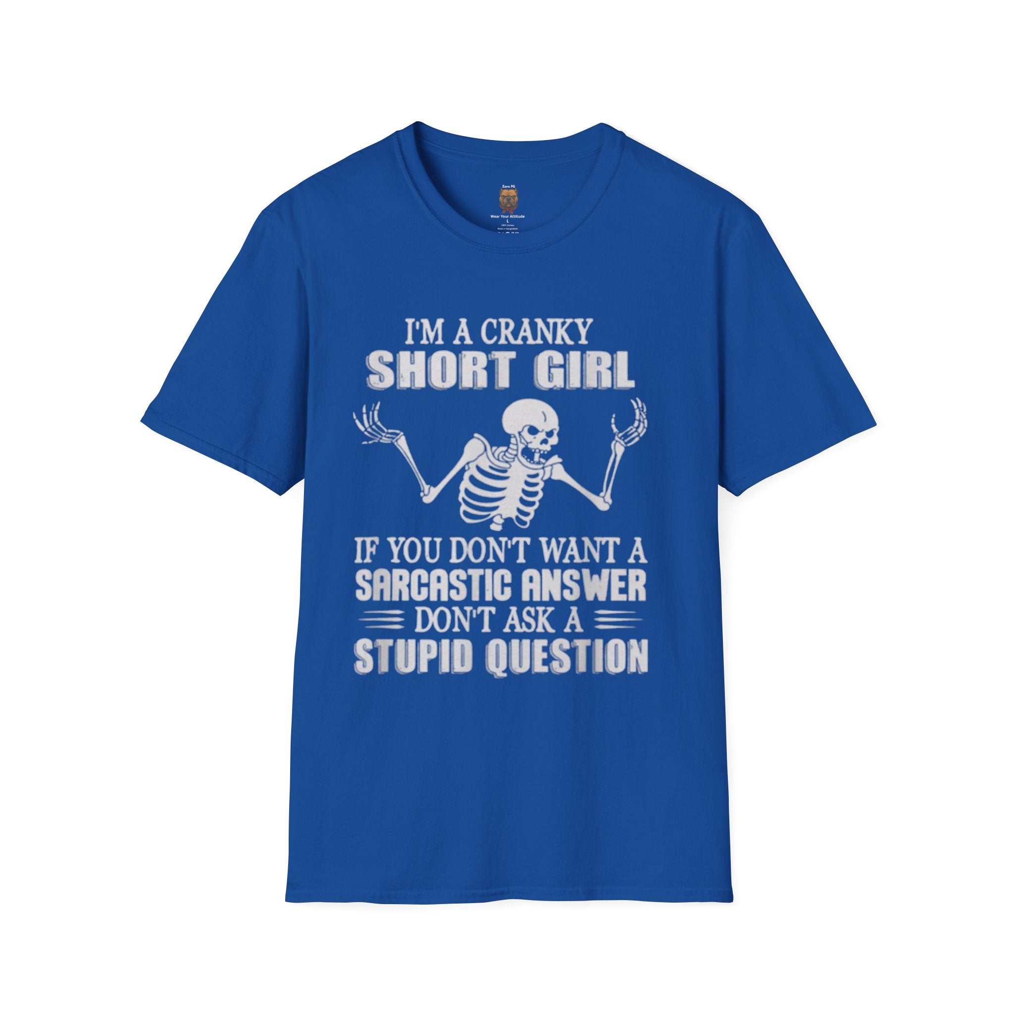 Cranky Short Girl Skeleton Tee