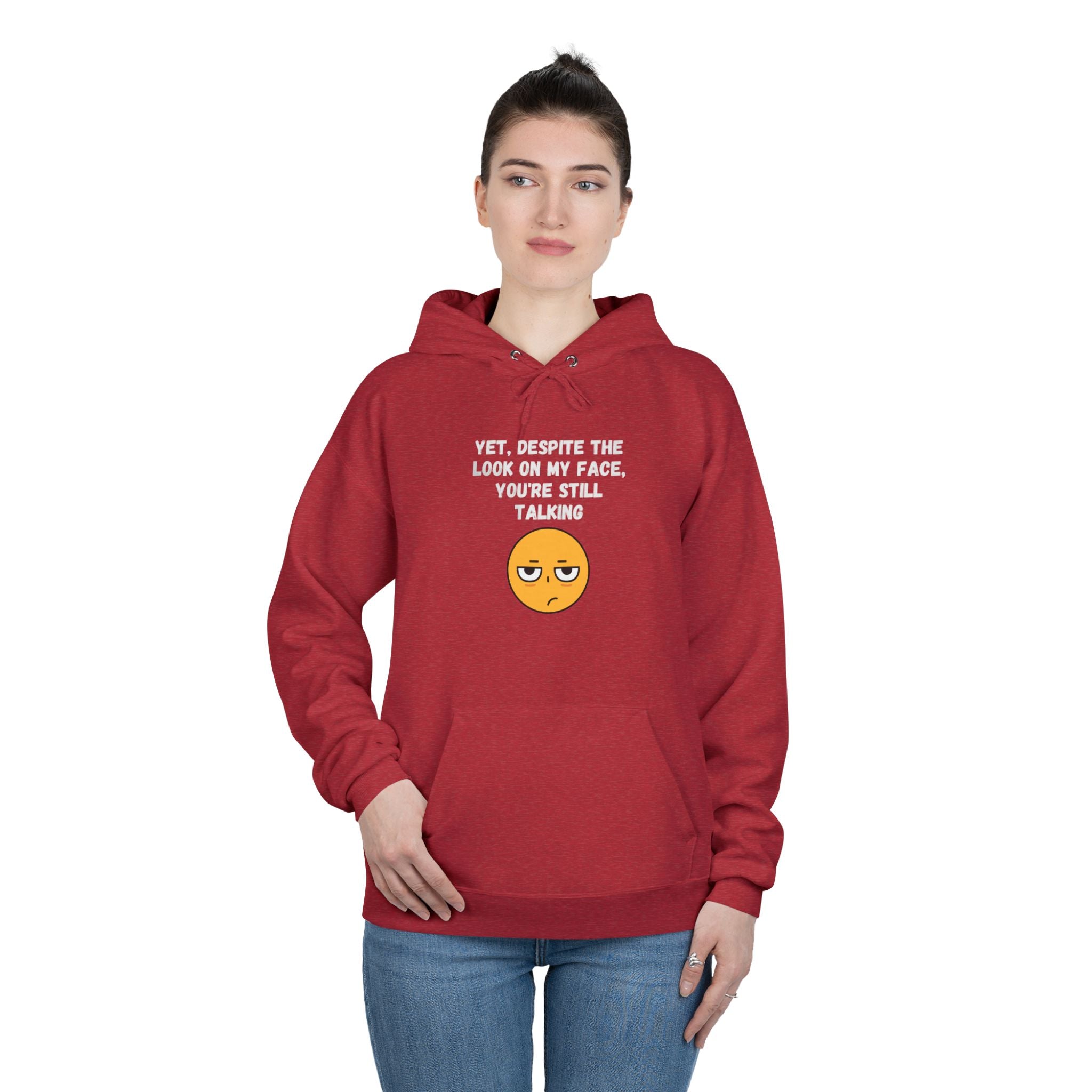๐ Still Talking Emoji Hoodie โ Sarcastic Unisex Pullover