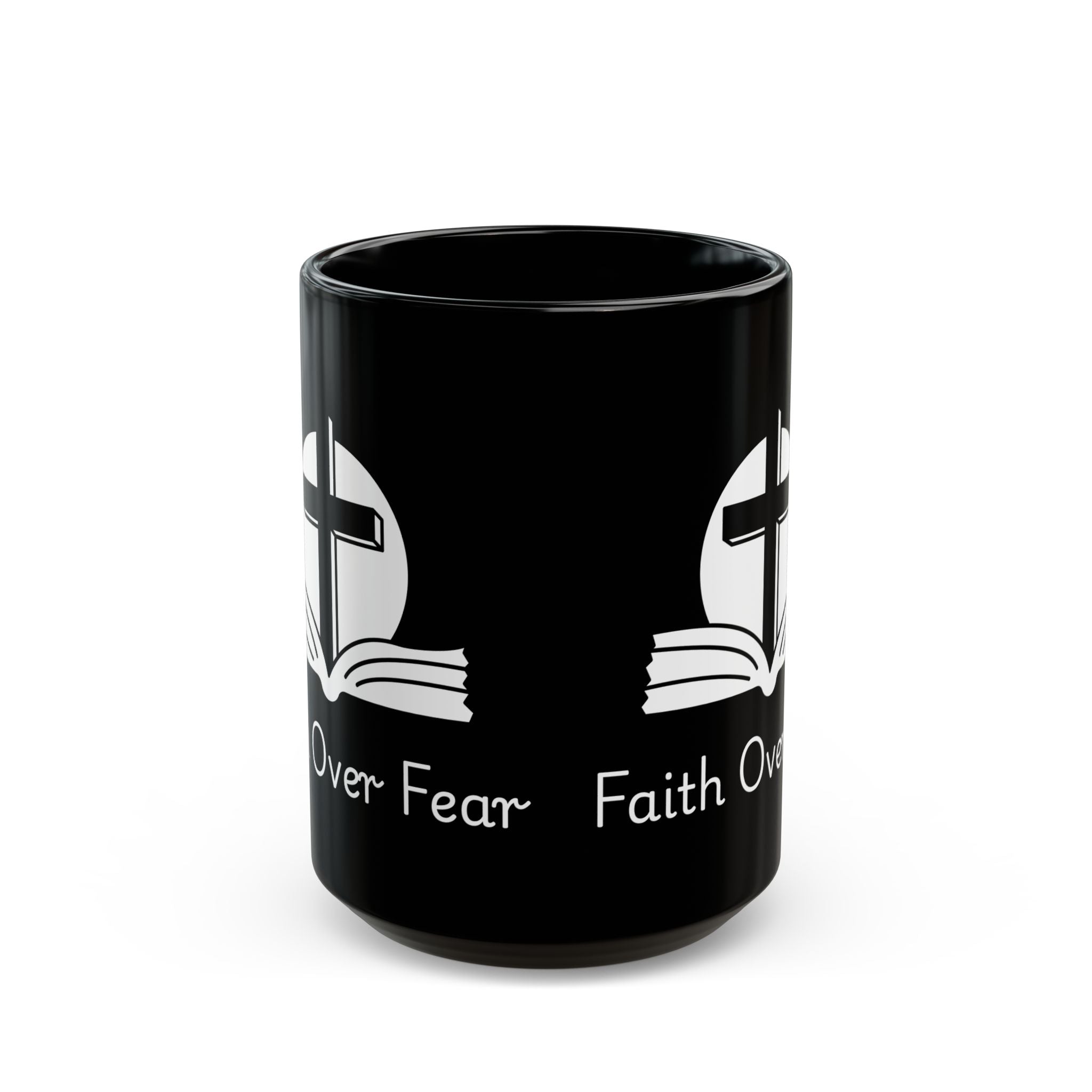 Faith Over Fear – Christian Black Coffee Mug