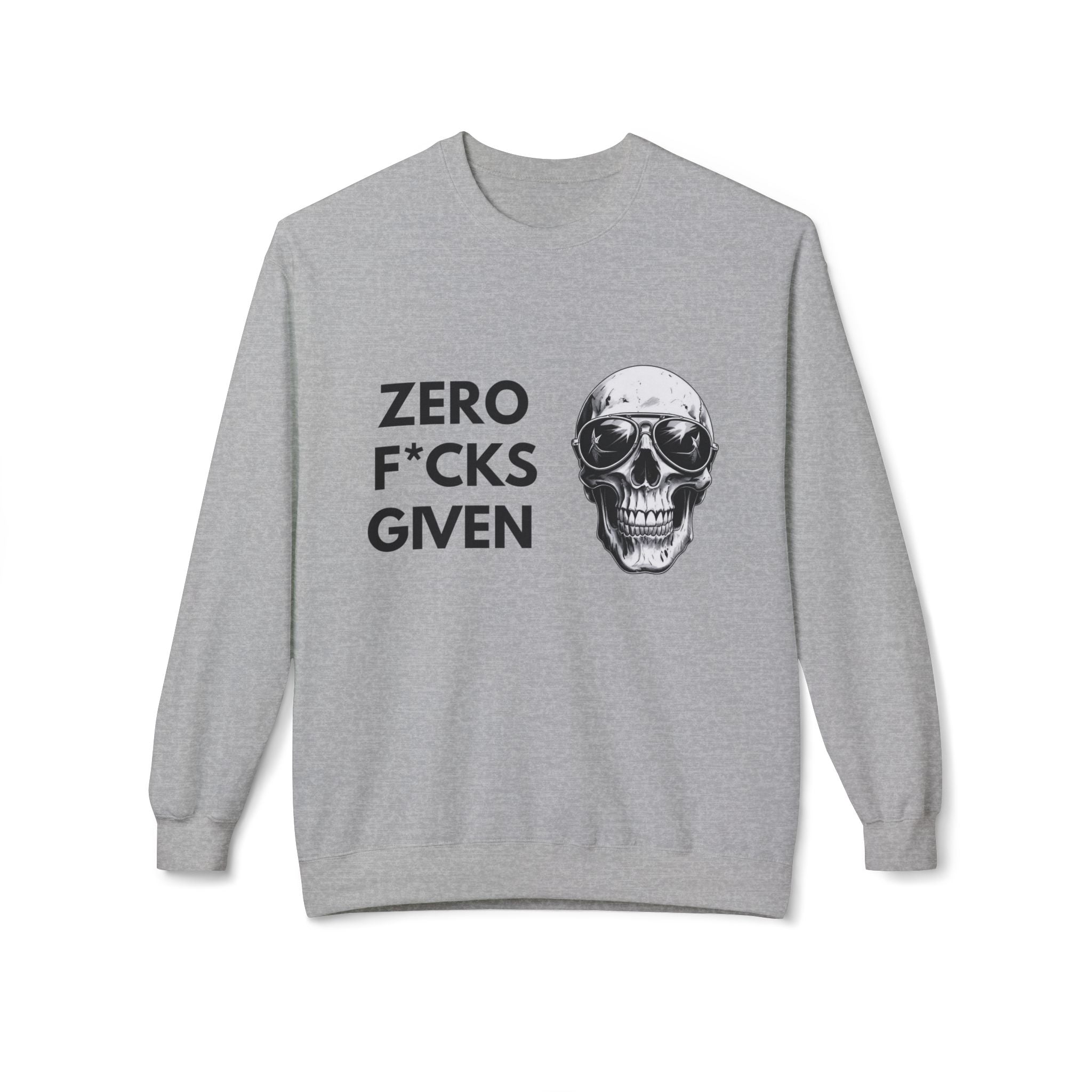 Zero F★cks Given Skull Sweatshirt