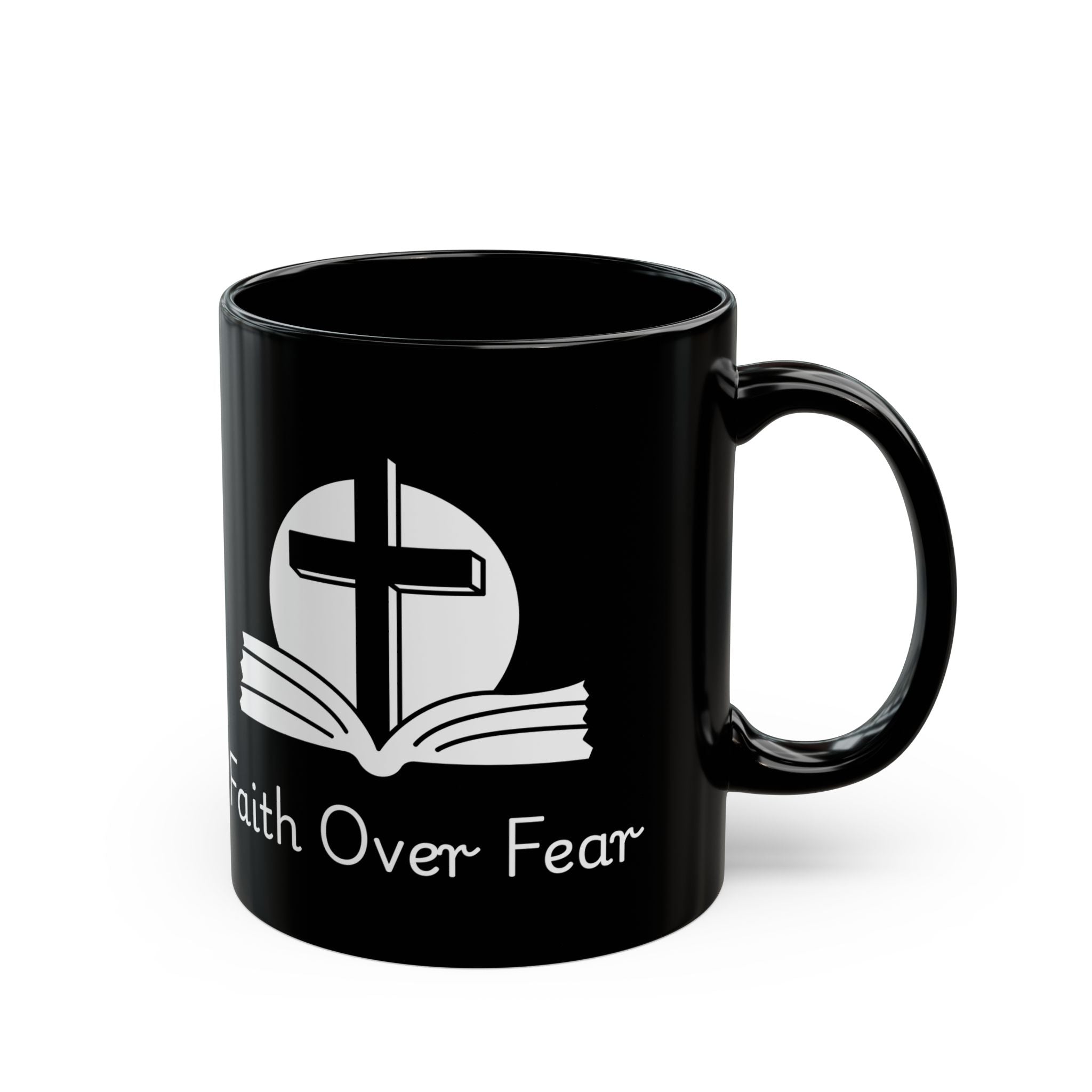 Faith Over Fear – Christian Black Coffee Mug