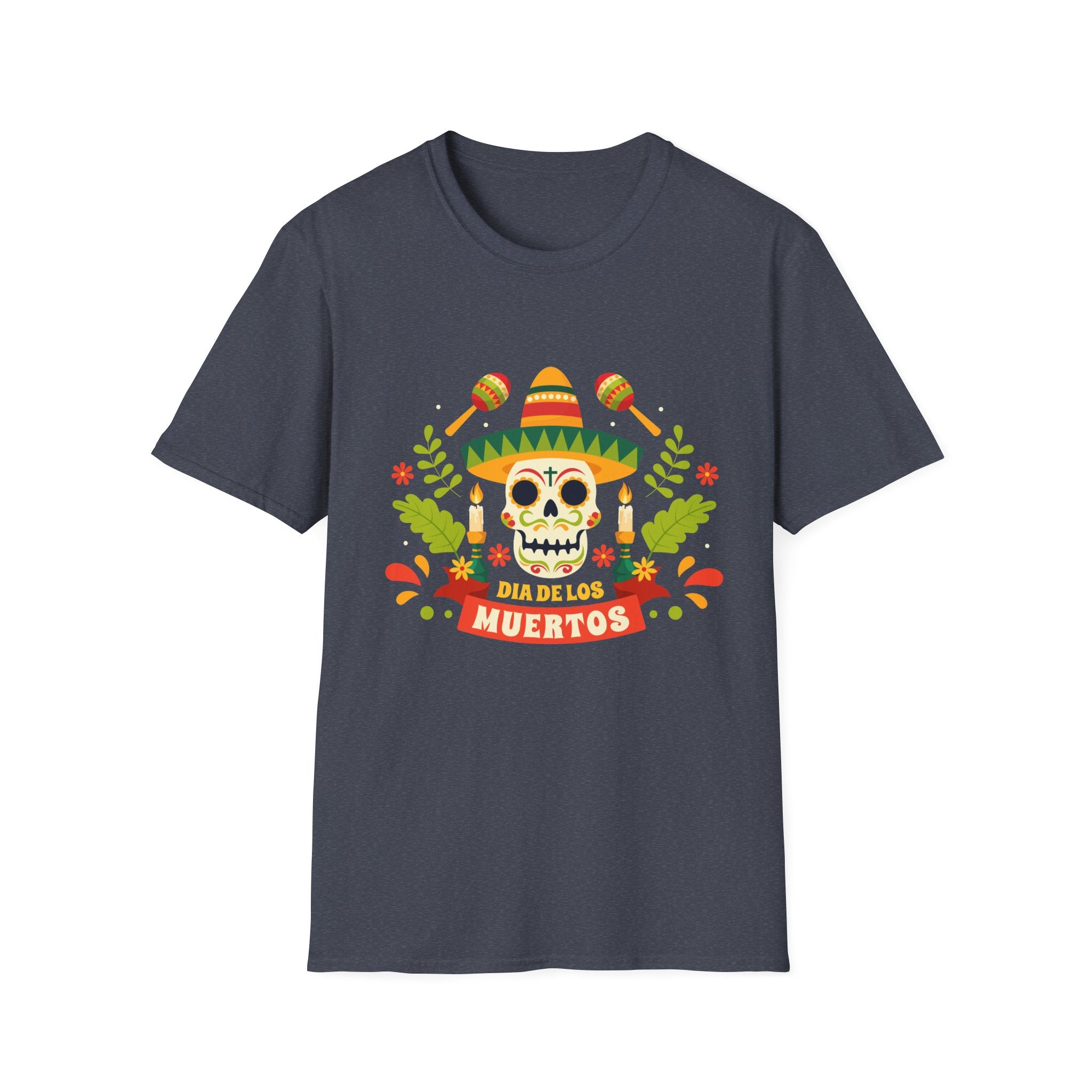 Dia de los Muertos T-Shirt, Unisex Softstyle Tee, Halloween Apparel, Mexican Celebration Shirt, Cultural Celebration Outfit, Gift Idea