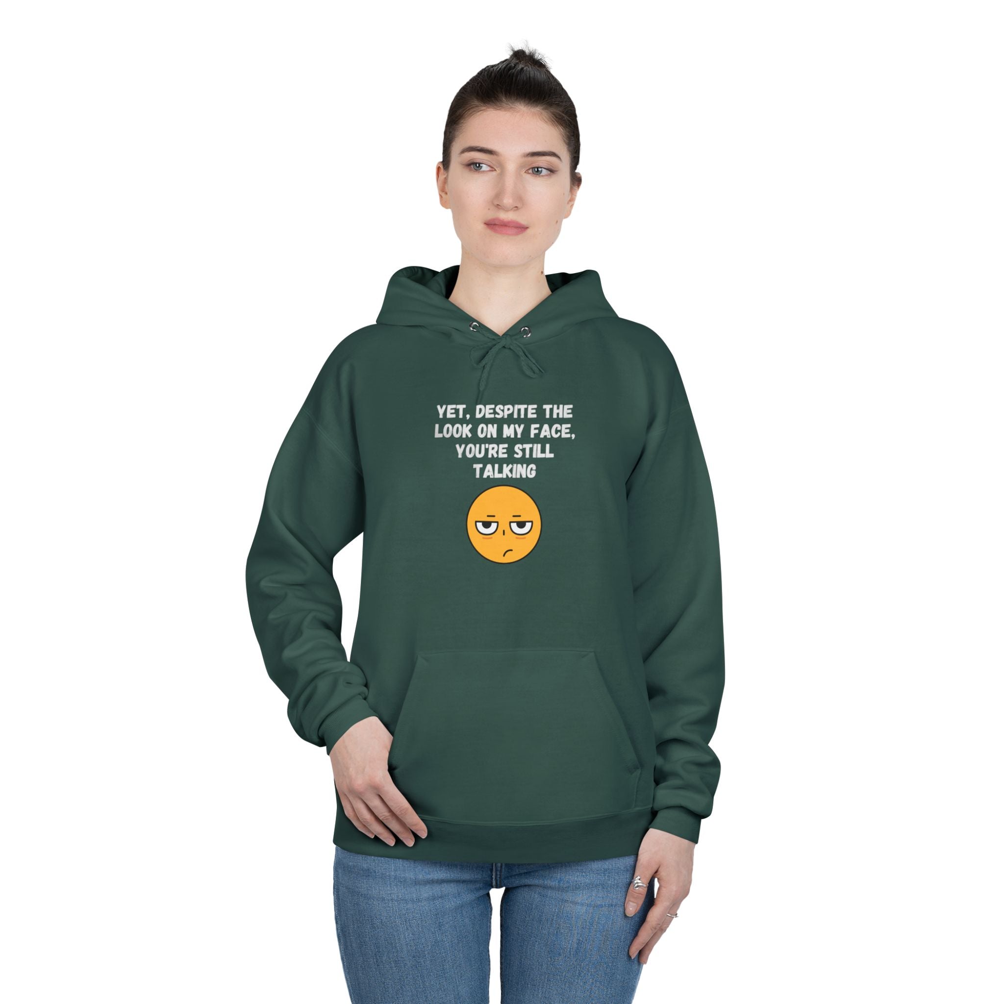 ๐ Still Talking Emoji Hoodie โ Sarcastic Unisex Pullover