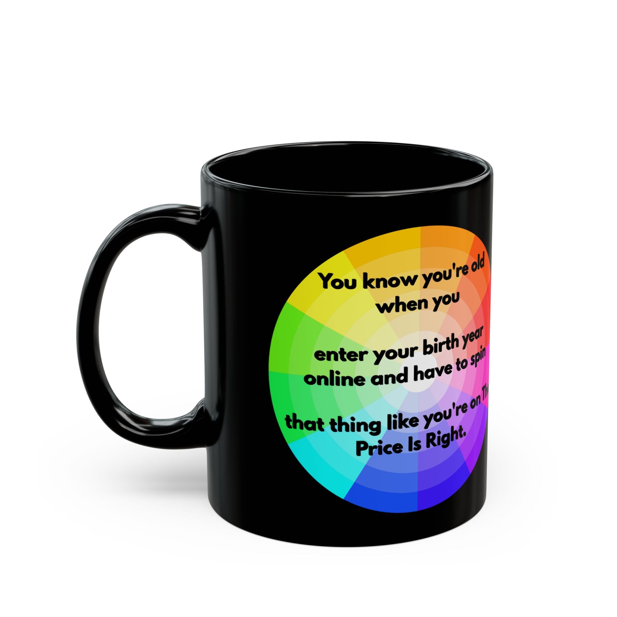 Funny Coffee Mug – Price Is Right Birth Year Joke – Black 11oz & 15oz