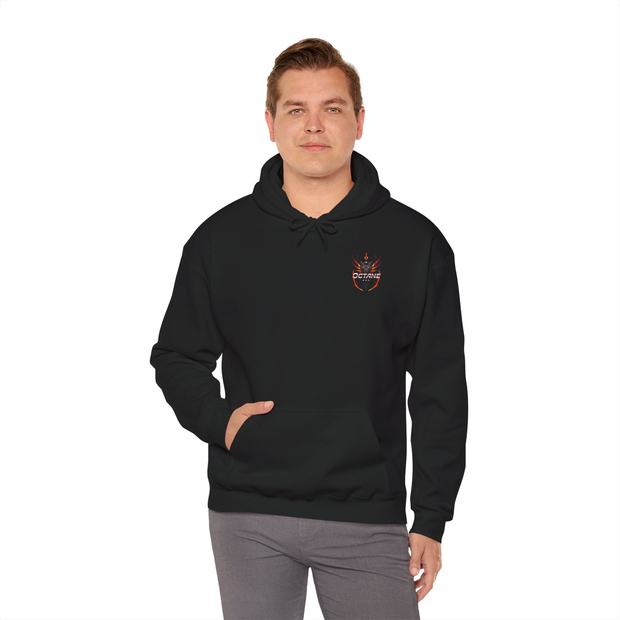 Octane Era Black Hoodie β Double Print Design, Same Price