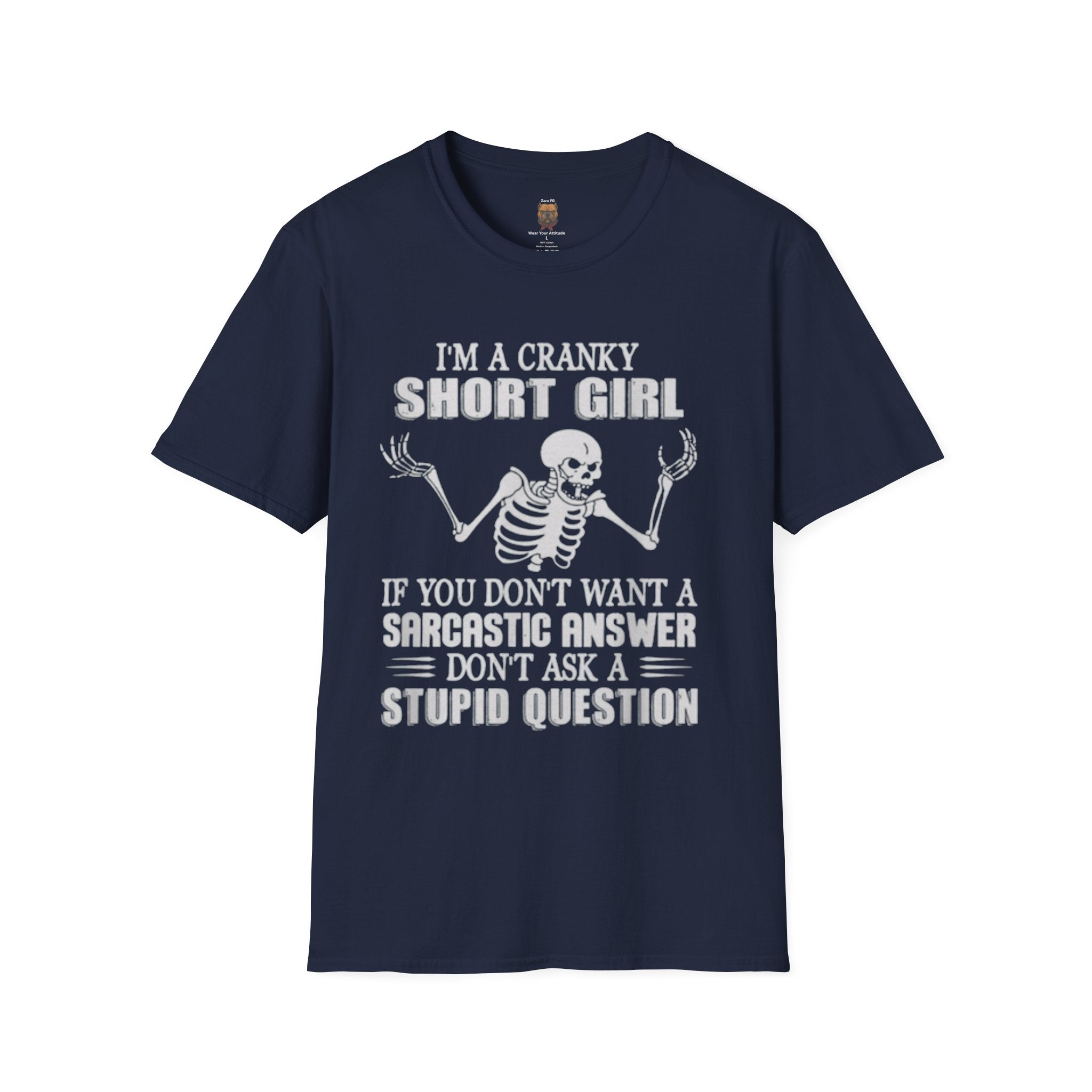 Cranky Short Girl Skeleton Tee