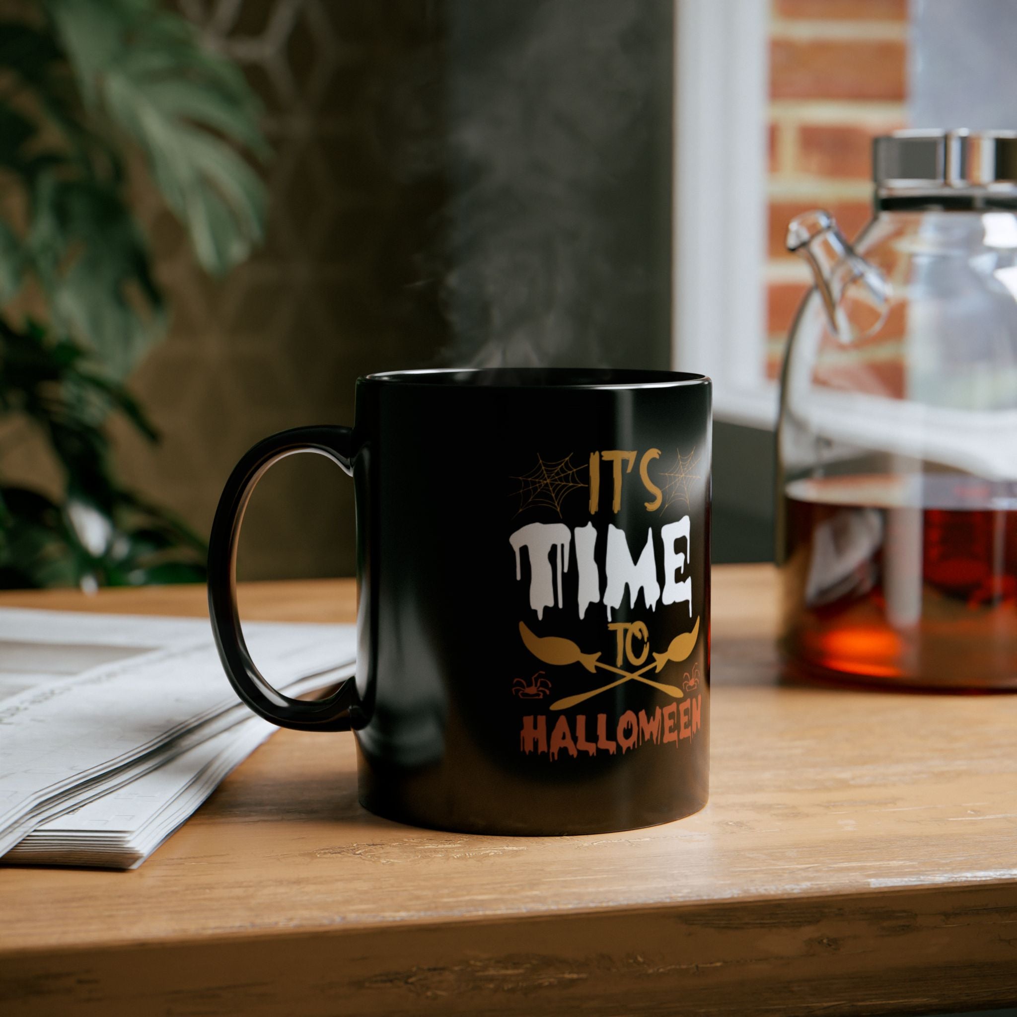 Itโs Time to Halloween Mug โ Spooky Coffee Cup for Fall