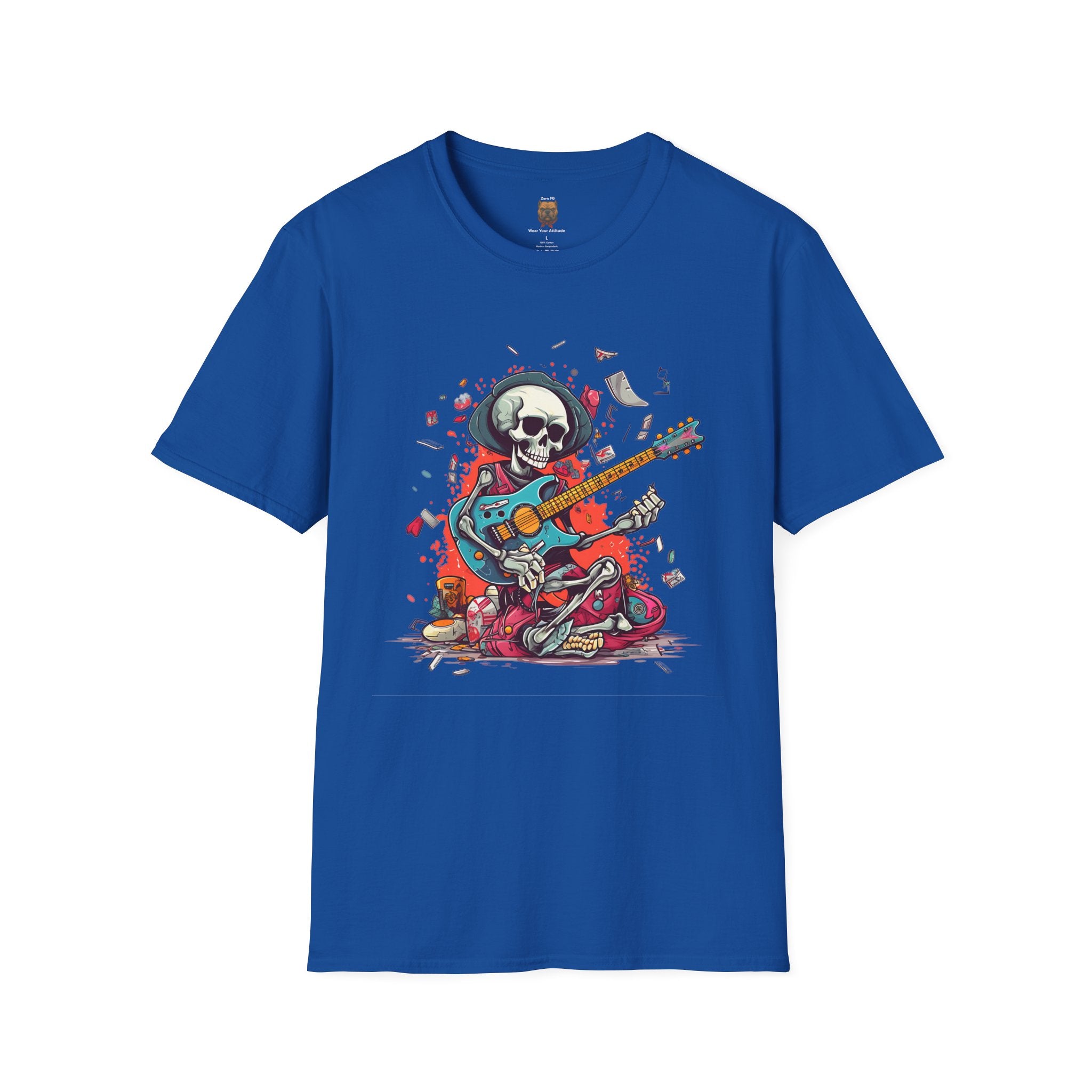 Skull Guitarist Tee (Dark Colors) | Unisex Rock Graphic T-Shirt
