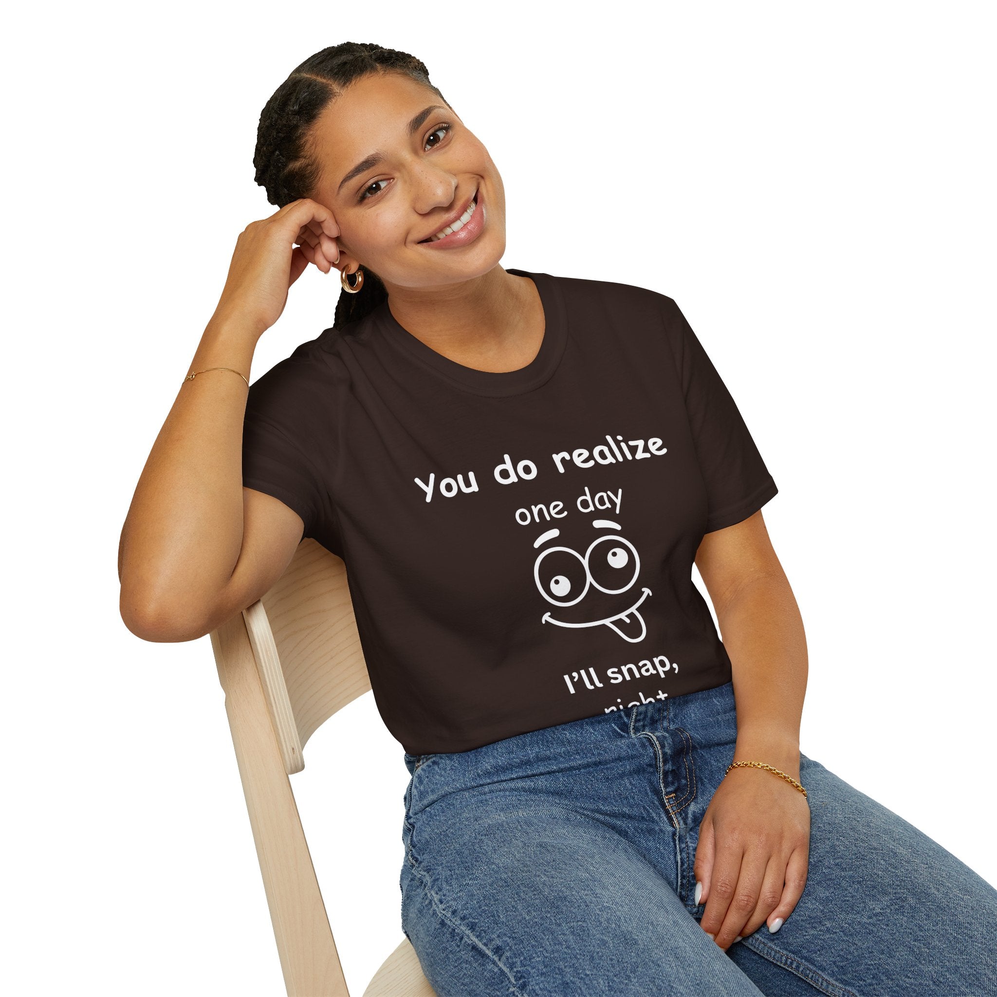 Funny “I’ll Snap” T-Shirt – Humorous Graphic Tee with Goofy Face