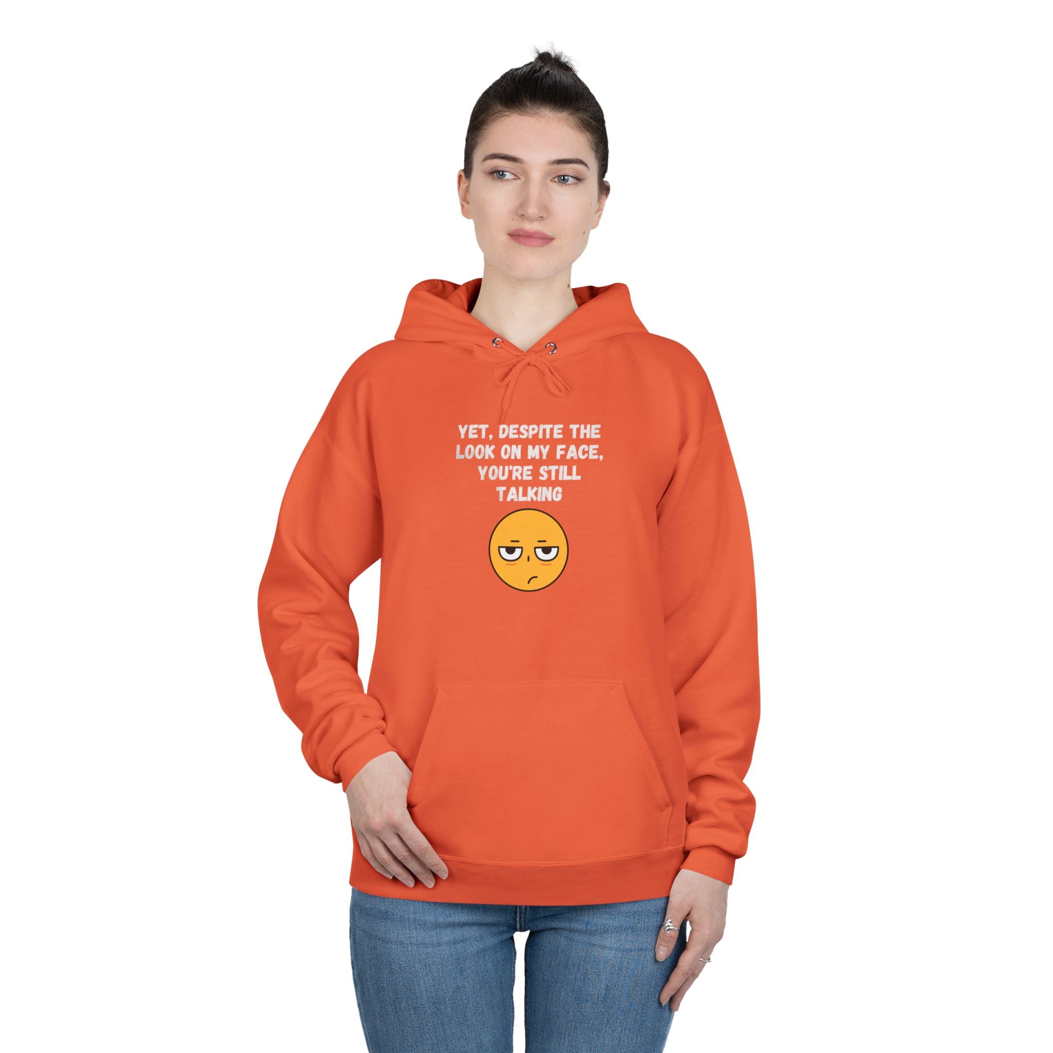 ๐ Still Talking Emoji Hoodie โ Sarcastic Unisex Pullover