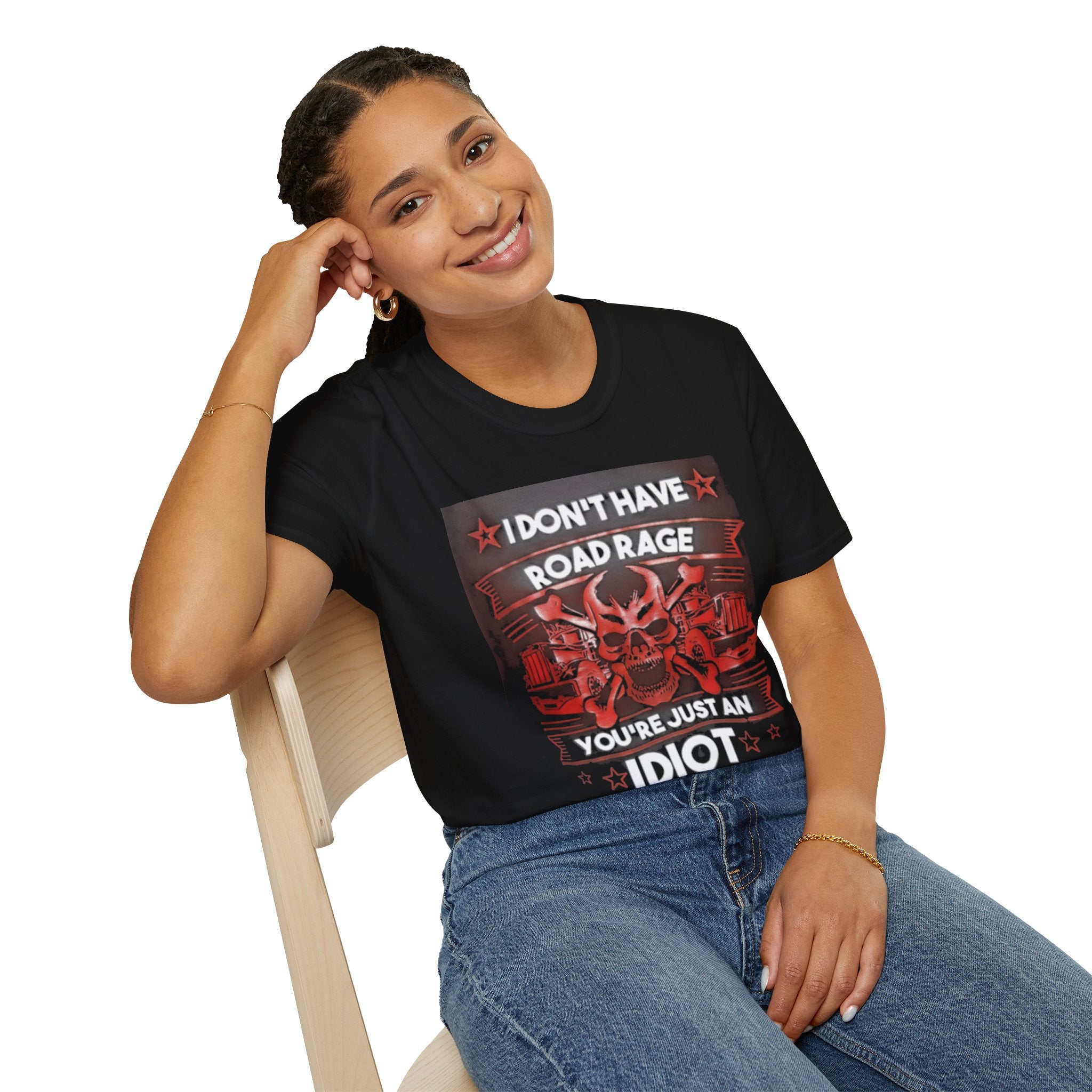 Road Rage Funny T-Shirt – “You’re Just an Idiot” Graphic Tee
