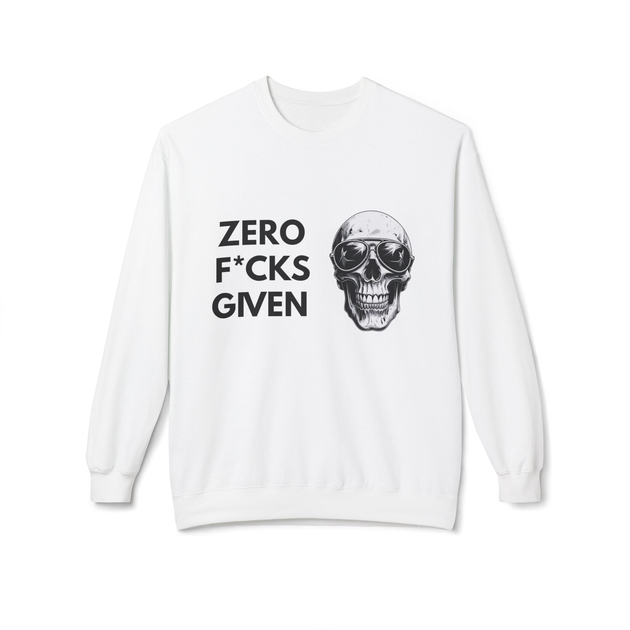 Zero F★cks Given Skull Sweatshirt