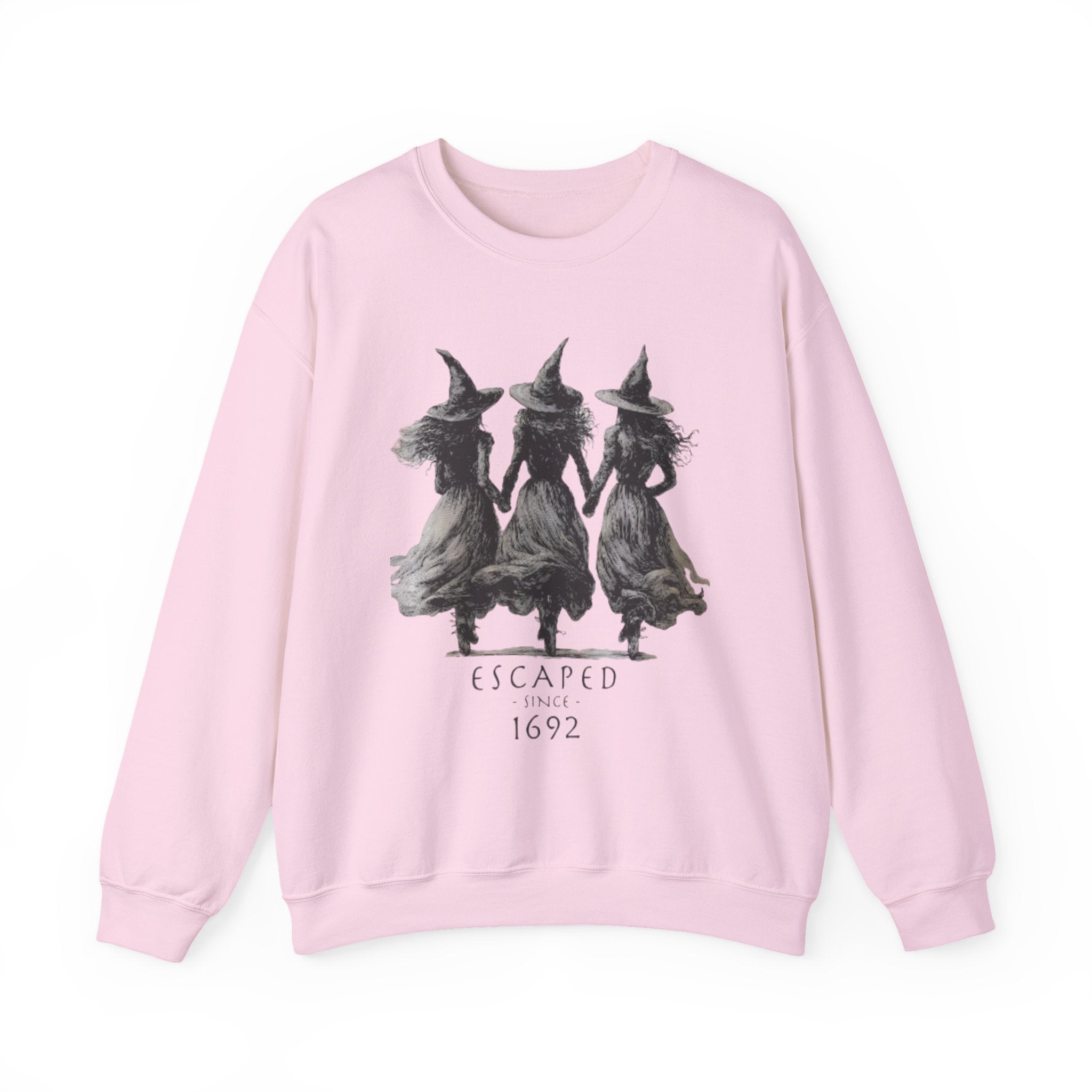 Witch Sisters โEscaped Since 1692โ Halloween Sweatshirt