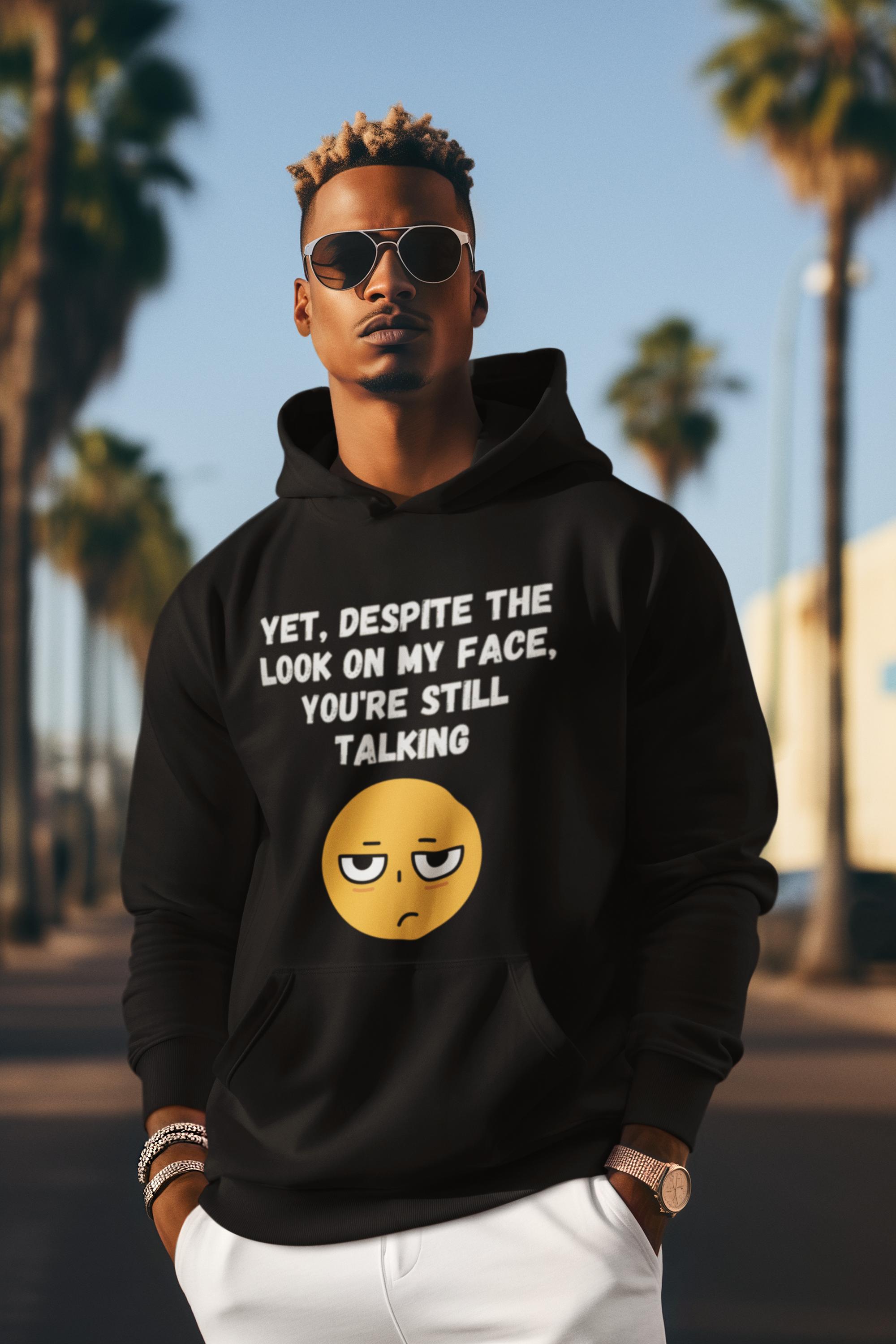 😒 Still Talking Emoji Hoodie – Sarcastic Unisex Pullover