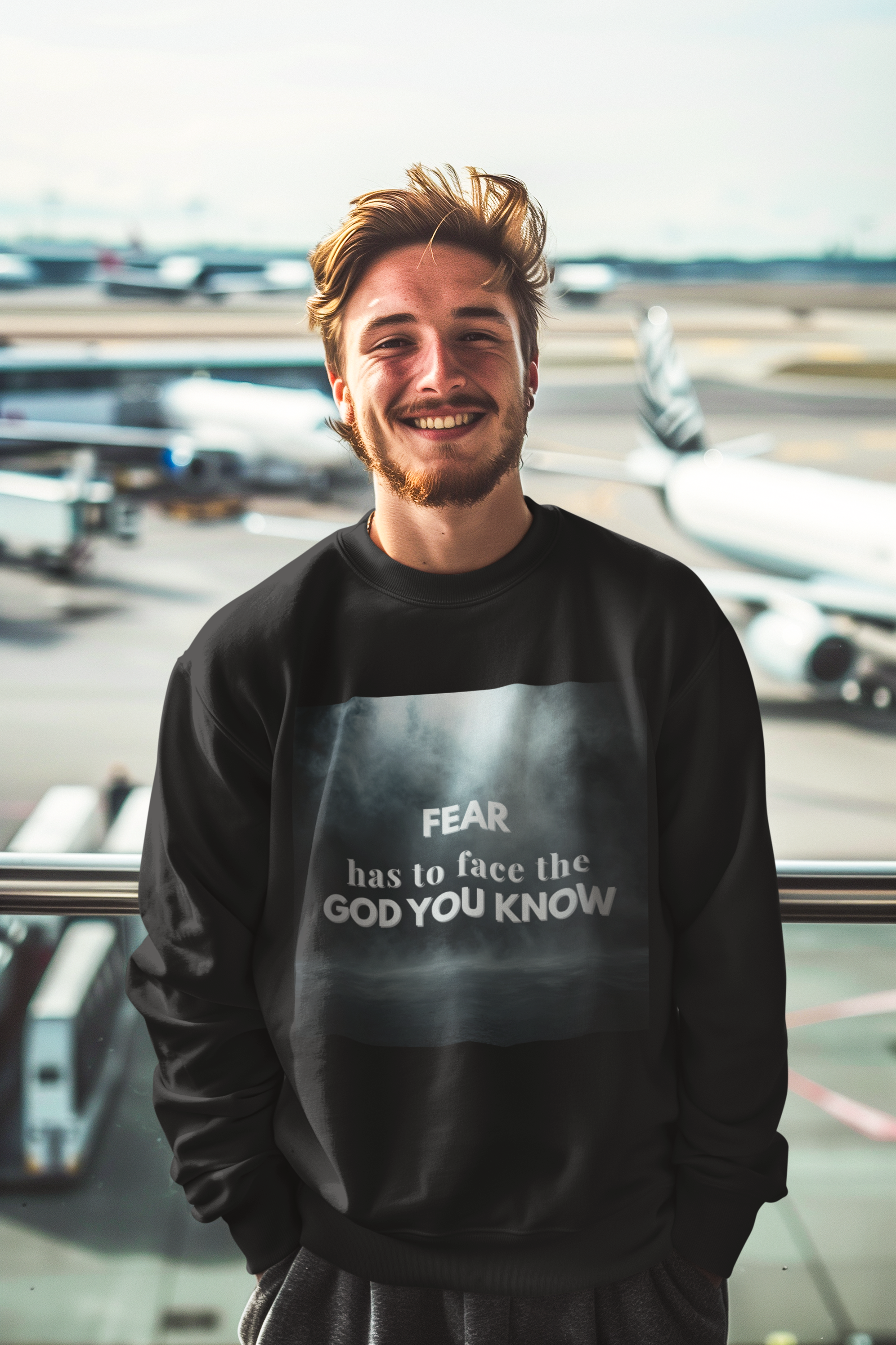 Limited Edition — “Fear Has to Face the God You Know” Sweatshirt (Black Only)