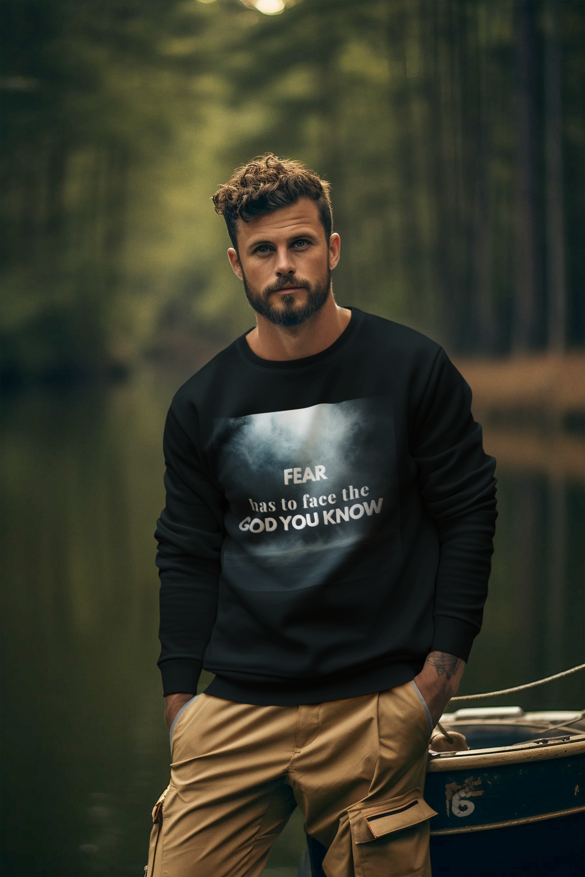 Limited Edition — “Fear Has to Face the God You Know” Sweatshirt (Black Only)
