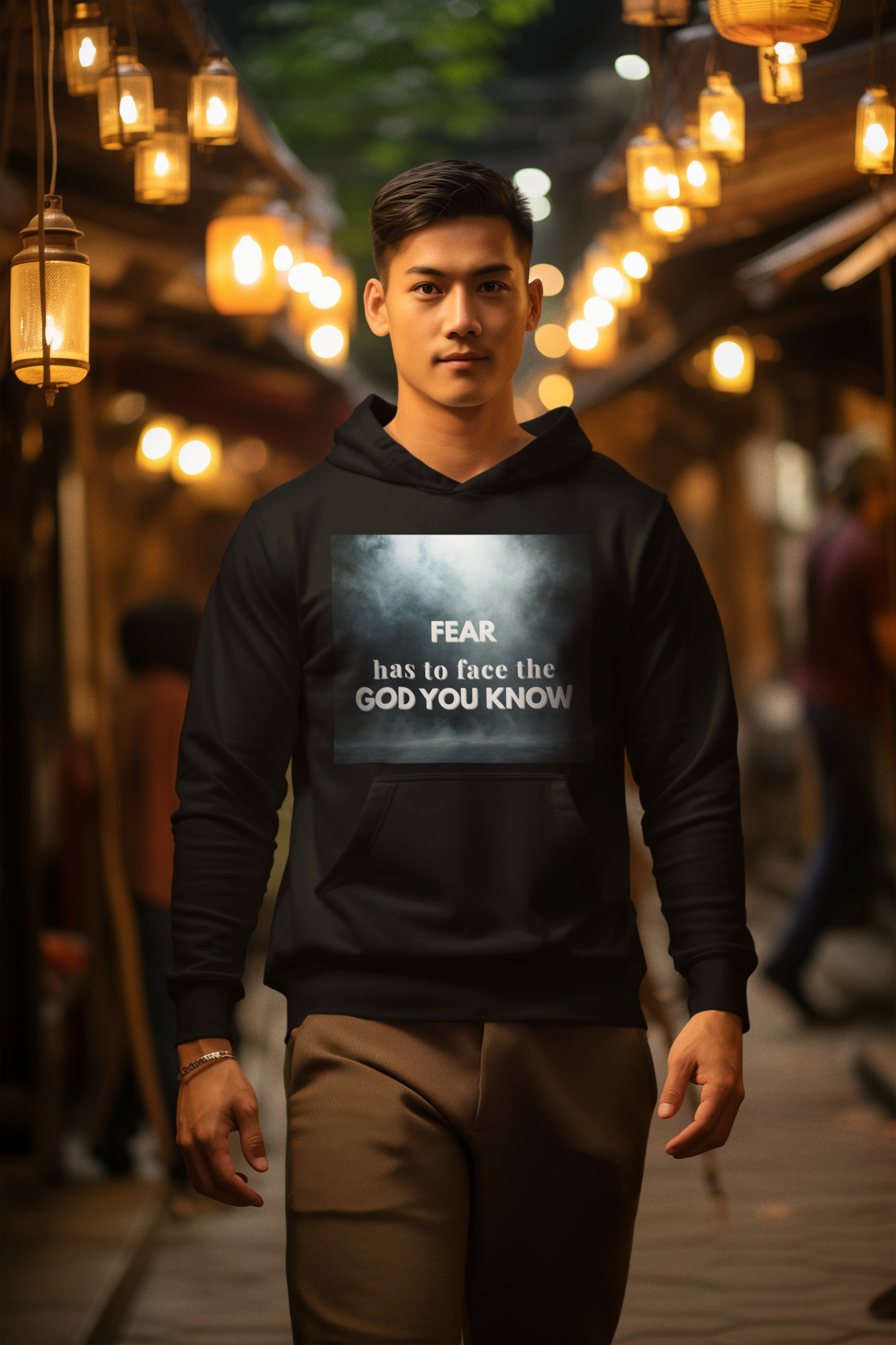 Fear Has to Face the God You Know Hoodie – Limited Edition Black Christian Streetwear