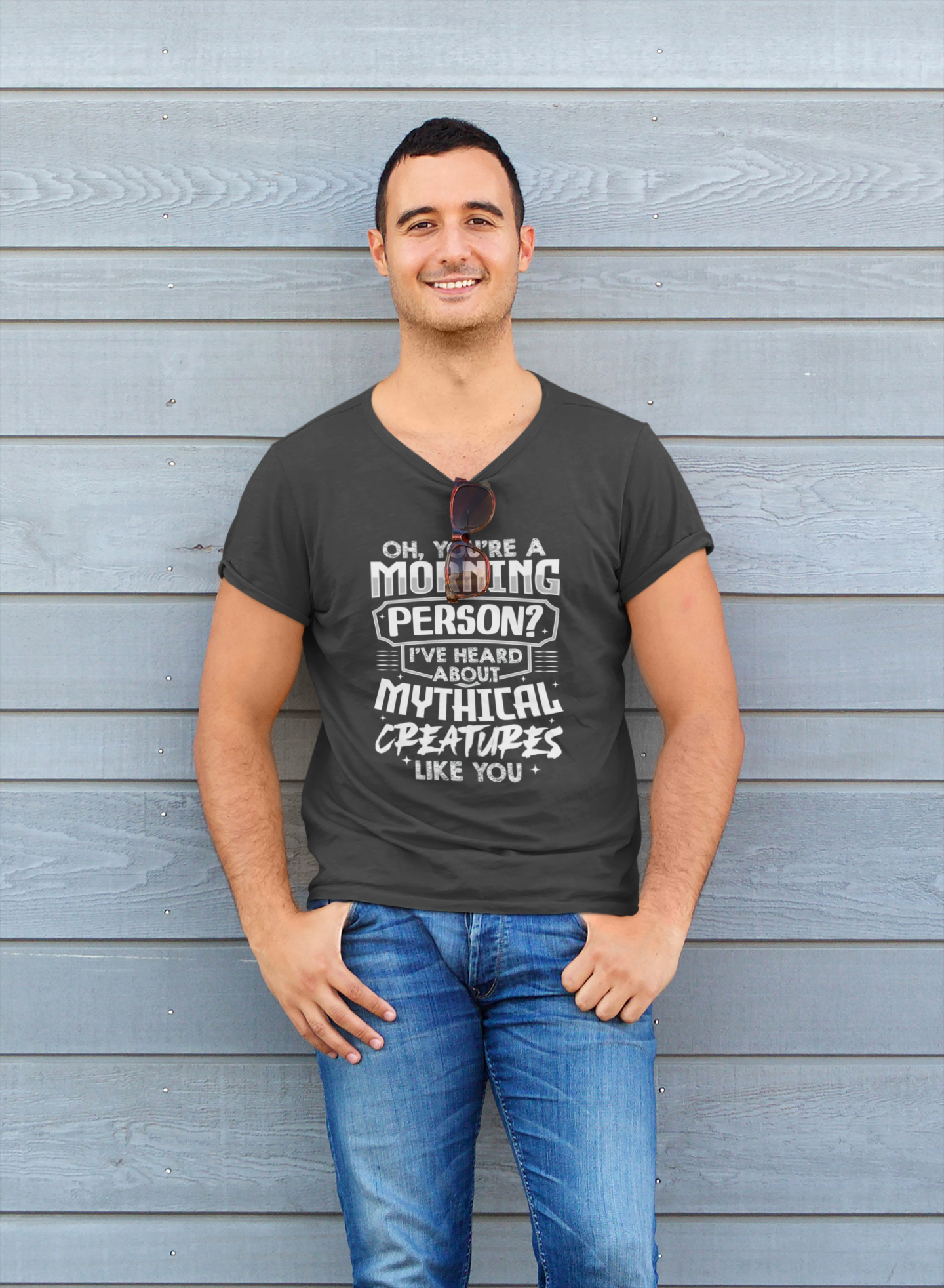 Funny Morning Person T-Shirt – Mythical Creatures Sarcastic Tee