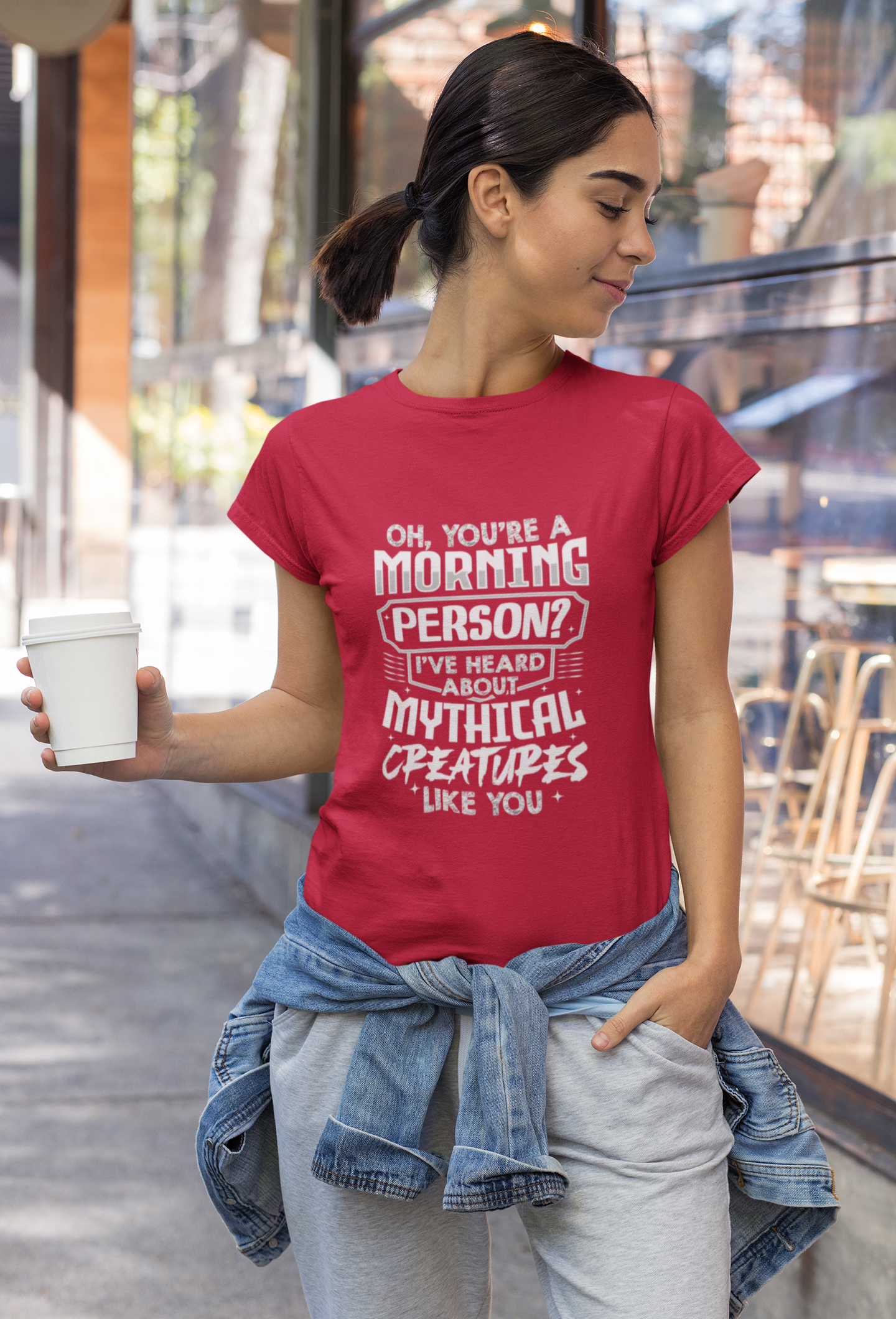 Funny Morning Person T-Shirt – Mythical Creatures Sarcastic Tee