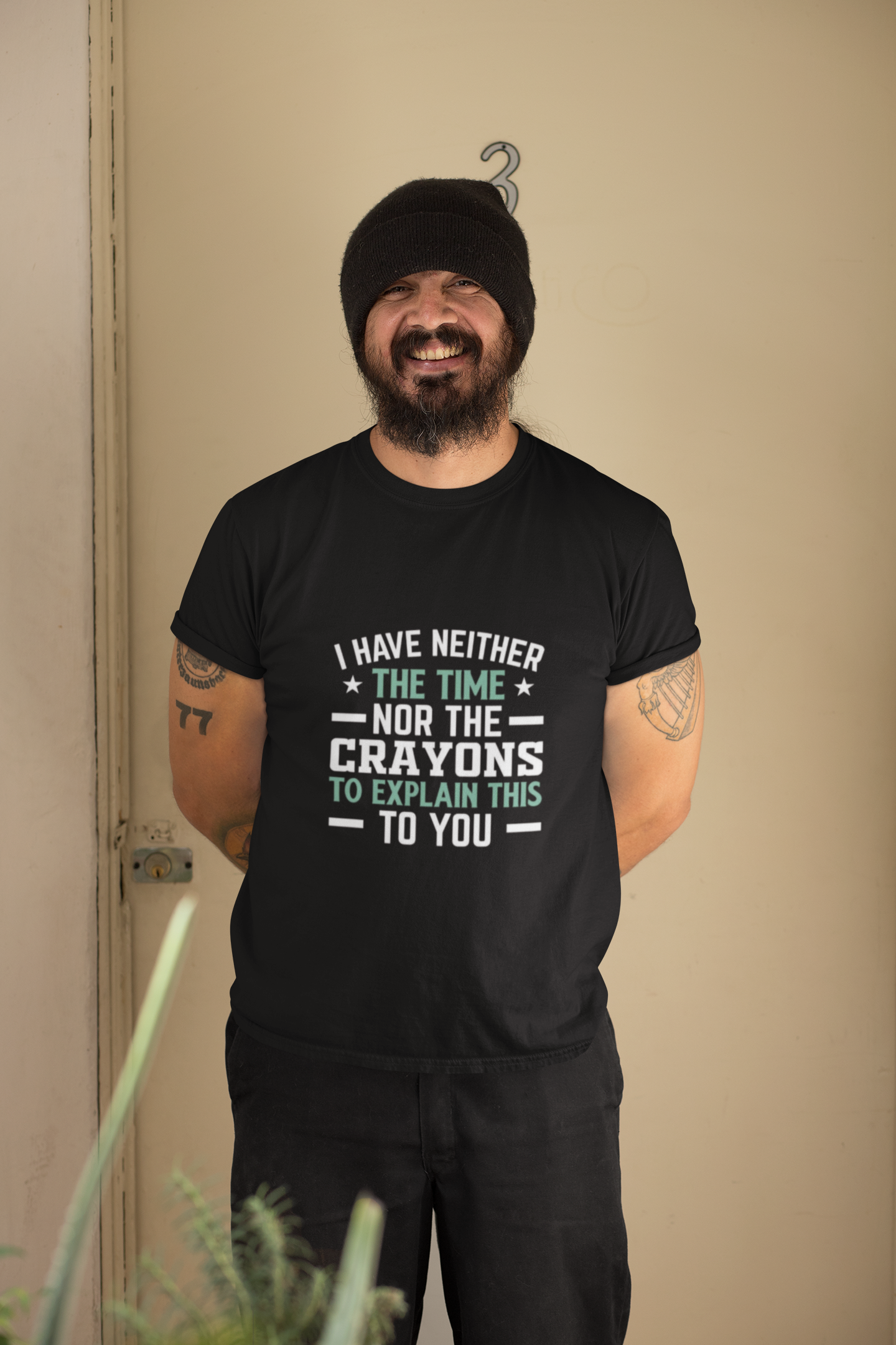 No Time or Crayons T-Shirt | Funny Sarcastic Quote Tee