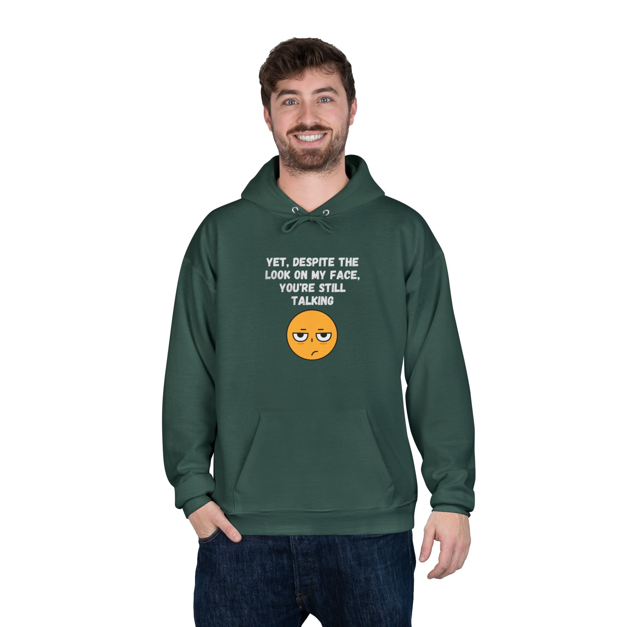 ๐ Still Talking Emoji Hoodie โ Sarcastic Unisex Pullover