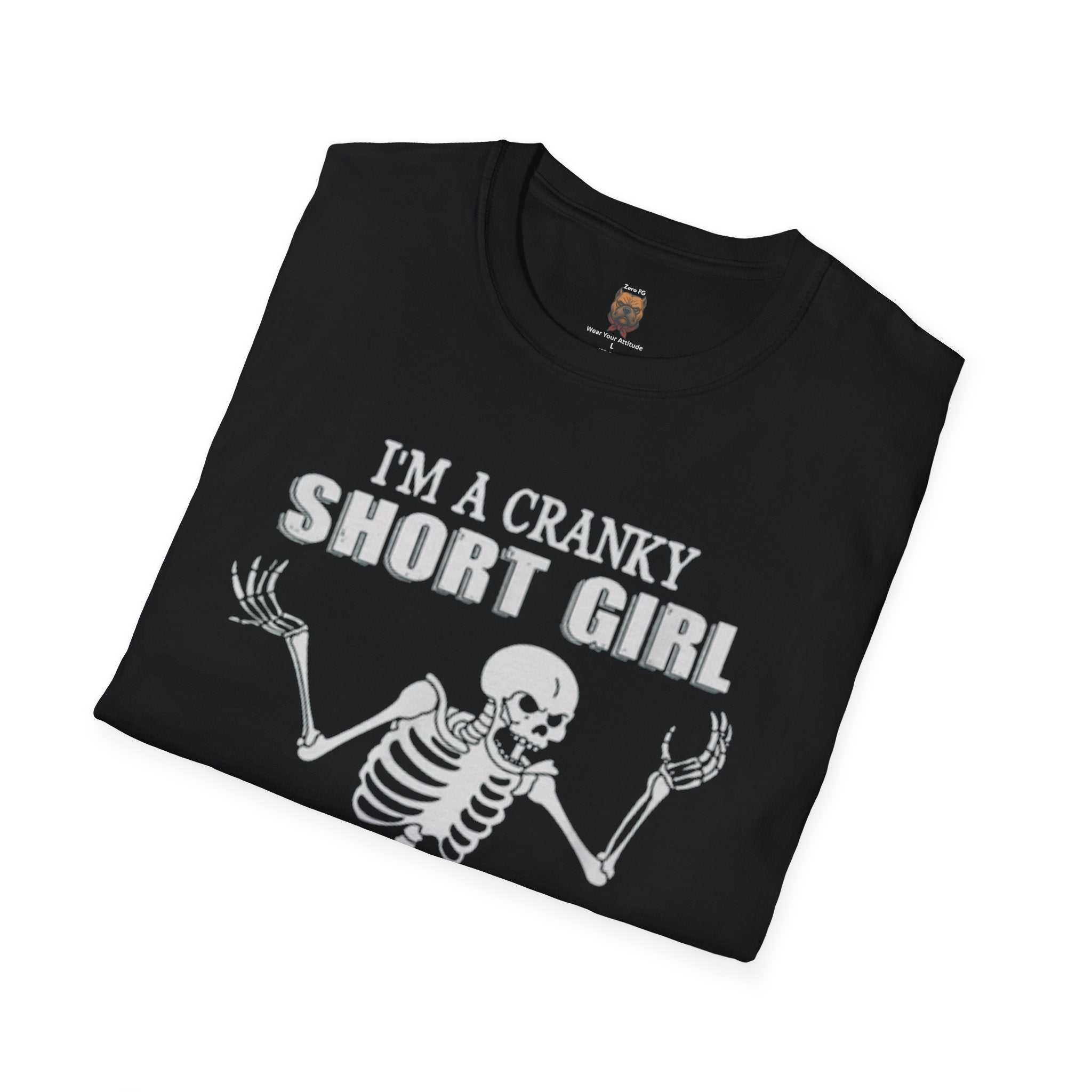 Cranky Short Girl Skeleton Tee