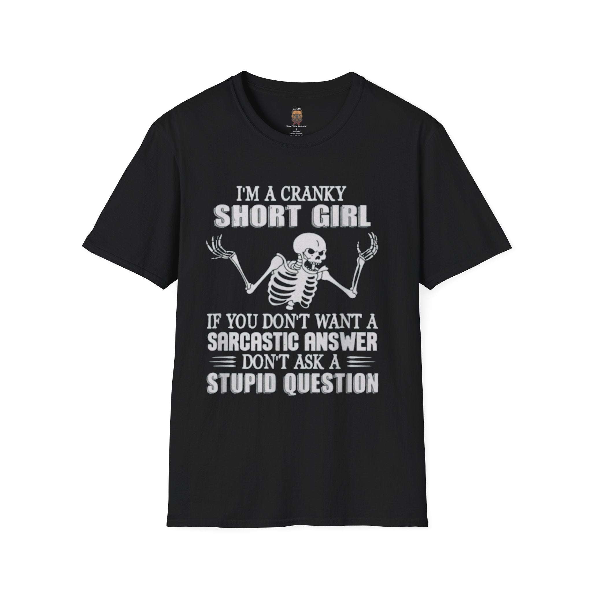 Cranky Short Girl Skeleton Tee