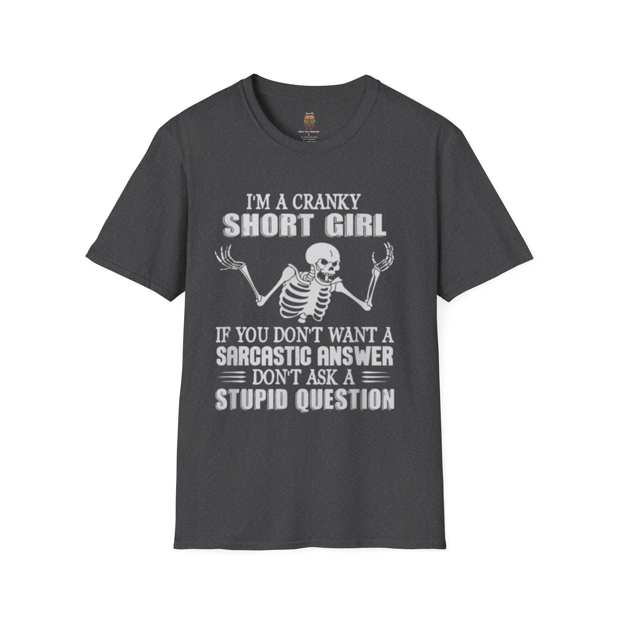 Cranky Short Girl Skeleton Tee