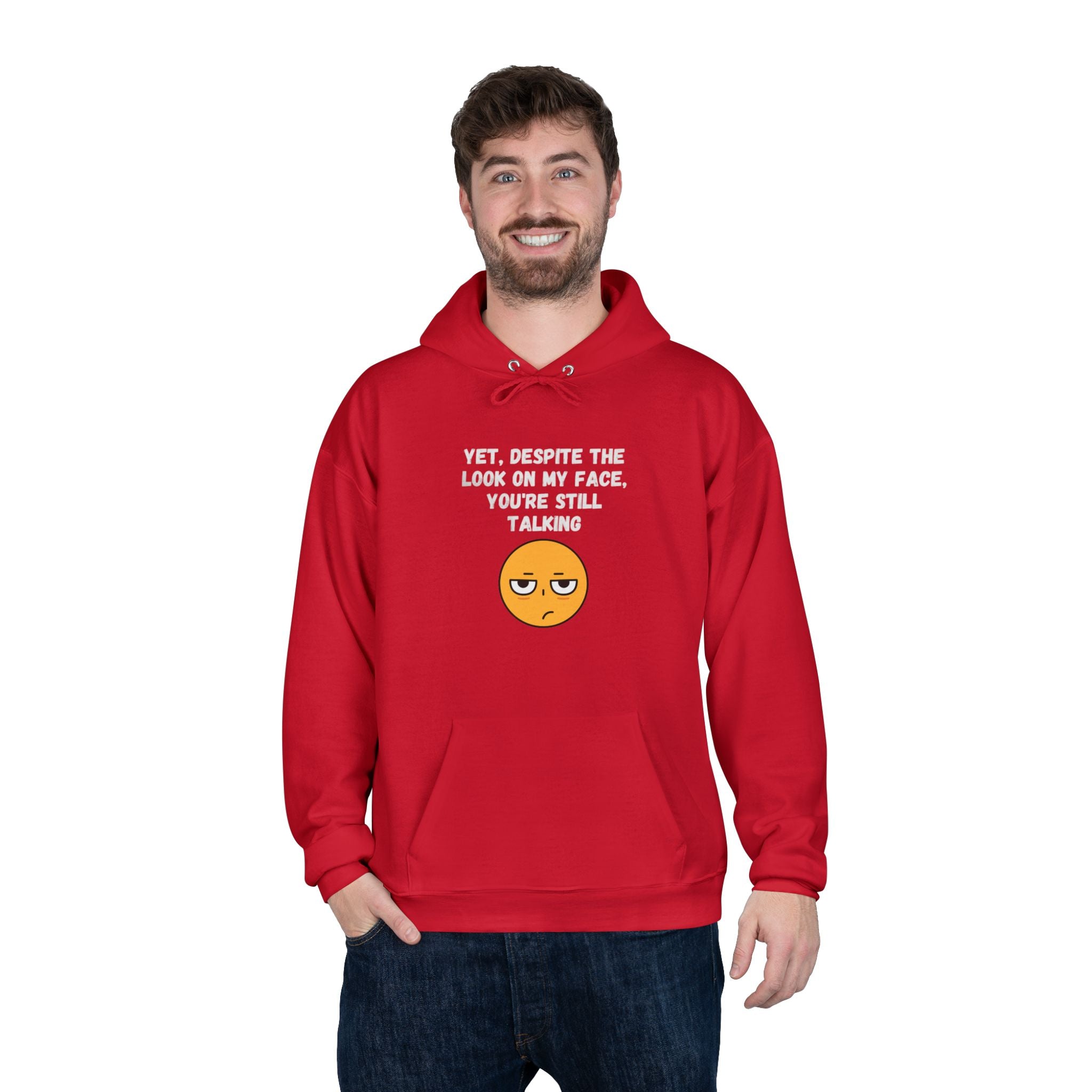 ๐ Still Talking Emoji Hoodie โ Sarcastic Unisex Pullover
