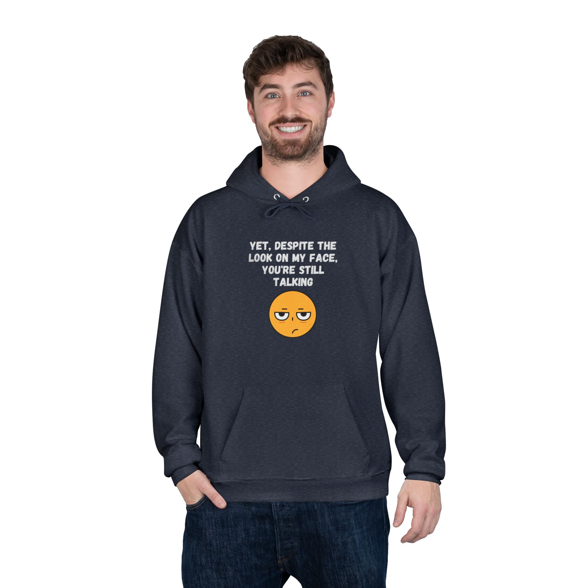 ๐ Still Talking Emoji Hoodie โ Sarcastic Unisex Pullover