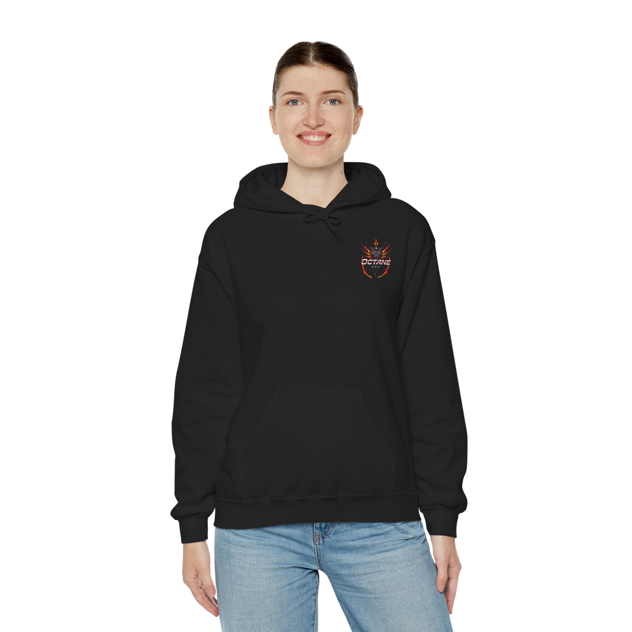 Octane Era Black Hoodie β Double Print Design, Same Price