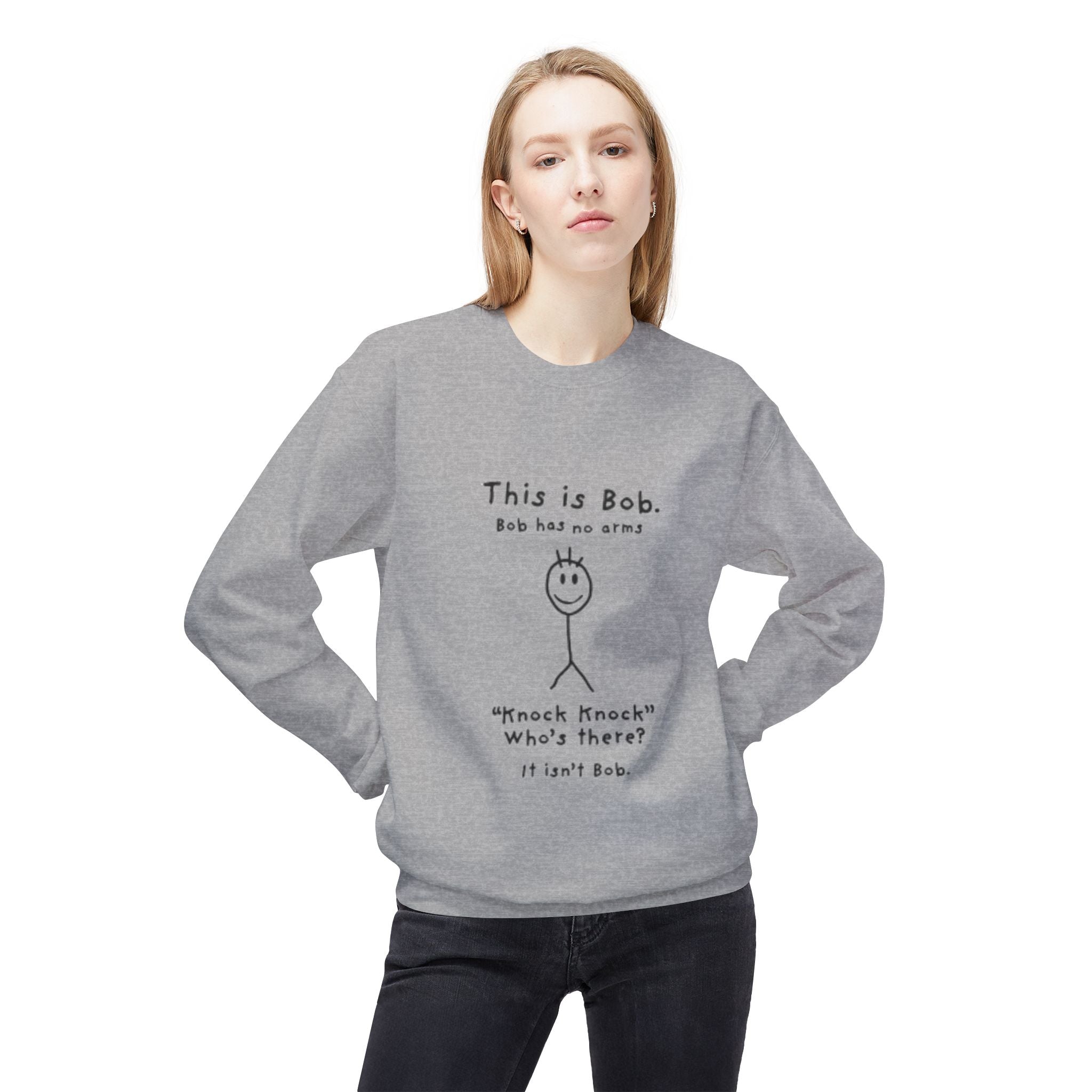 This Is Bob Funny Stick Figure Sweatshirt – Dark Humor Joke