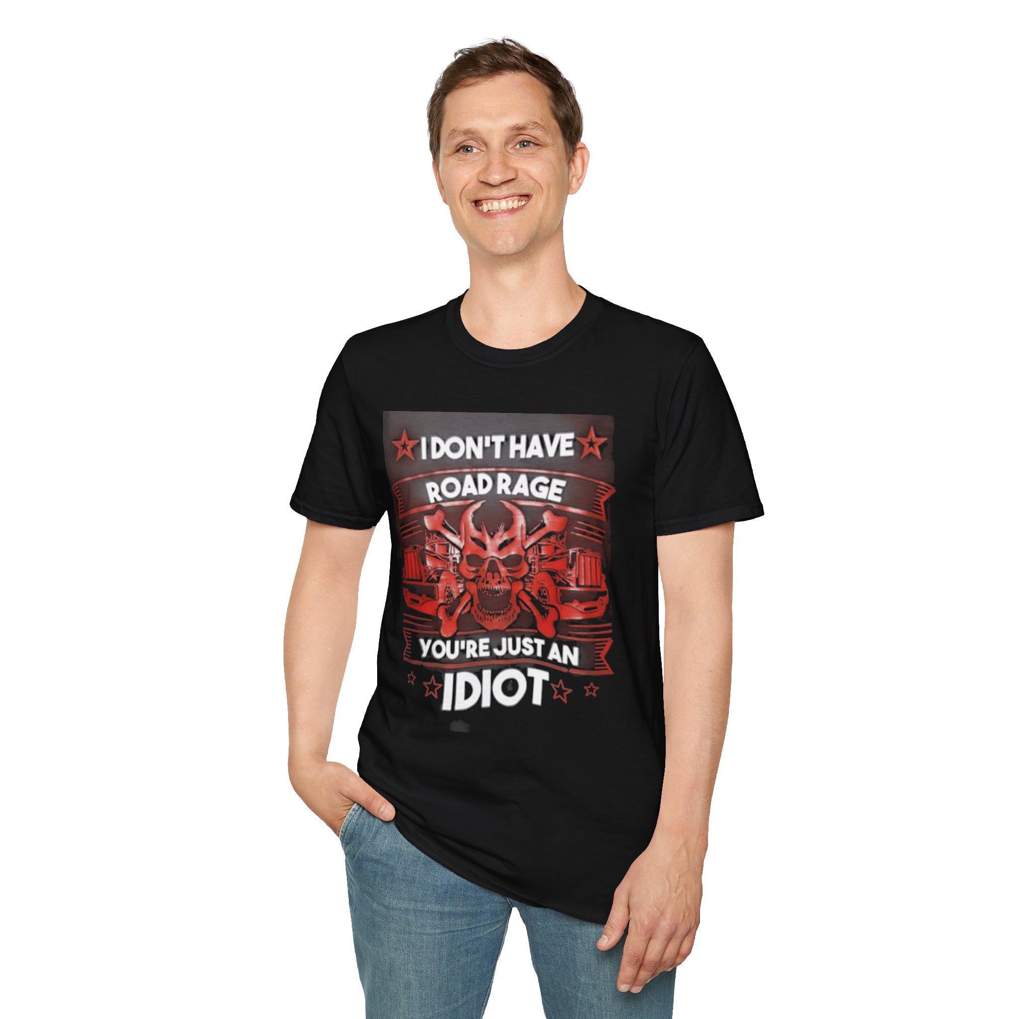 Road Rage Funny T-Shirt – “You’re Just an Idiot” Graphic Tee