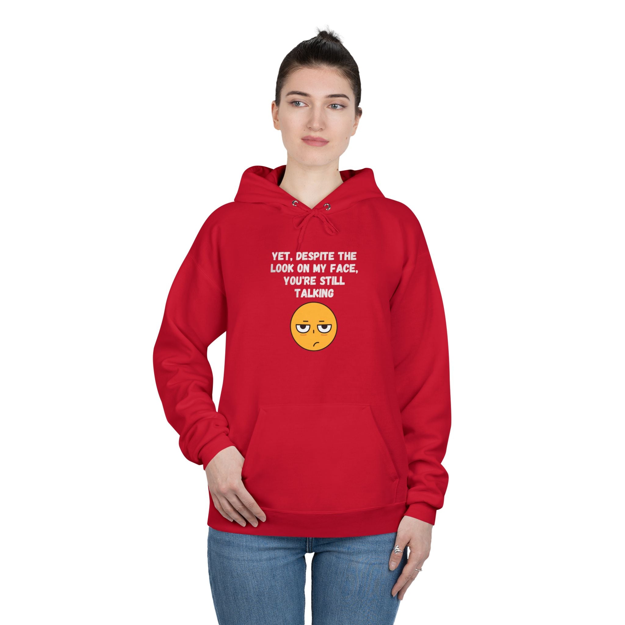 ๐ Still Talking Emoji Hoodie โ Sarcastic Unisex Pullover