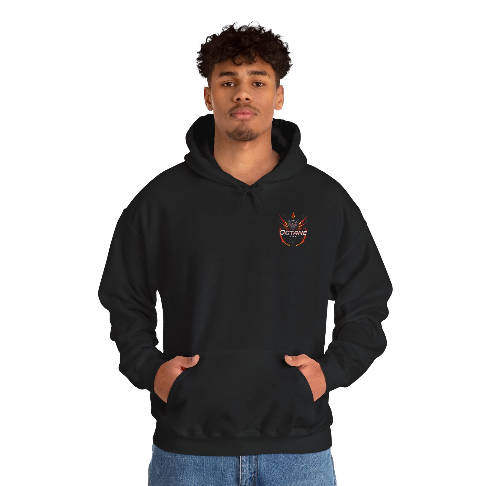 Octane Era Black Hoodie β Double Print Design, Same Price