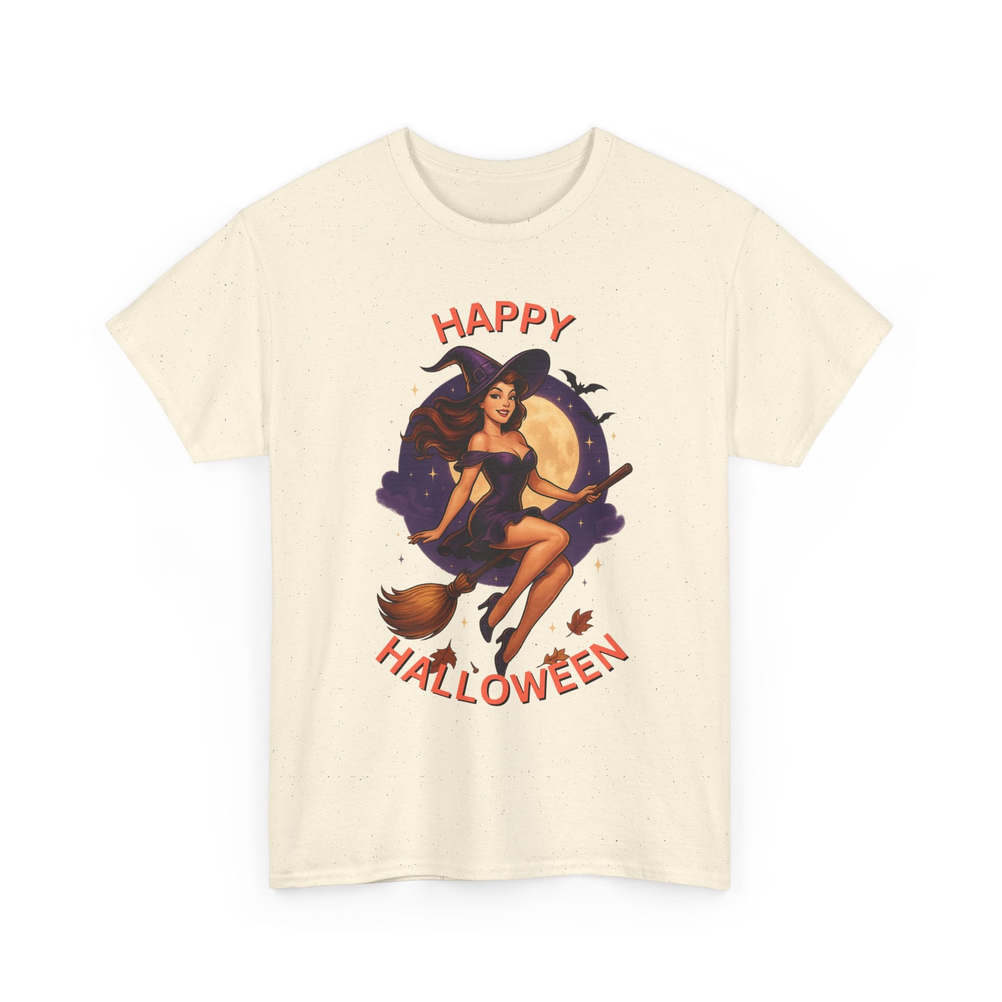 Happy Halloween Witch Tee | Unisex Heavy Cotton Graphic T-Shirt