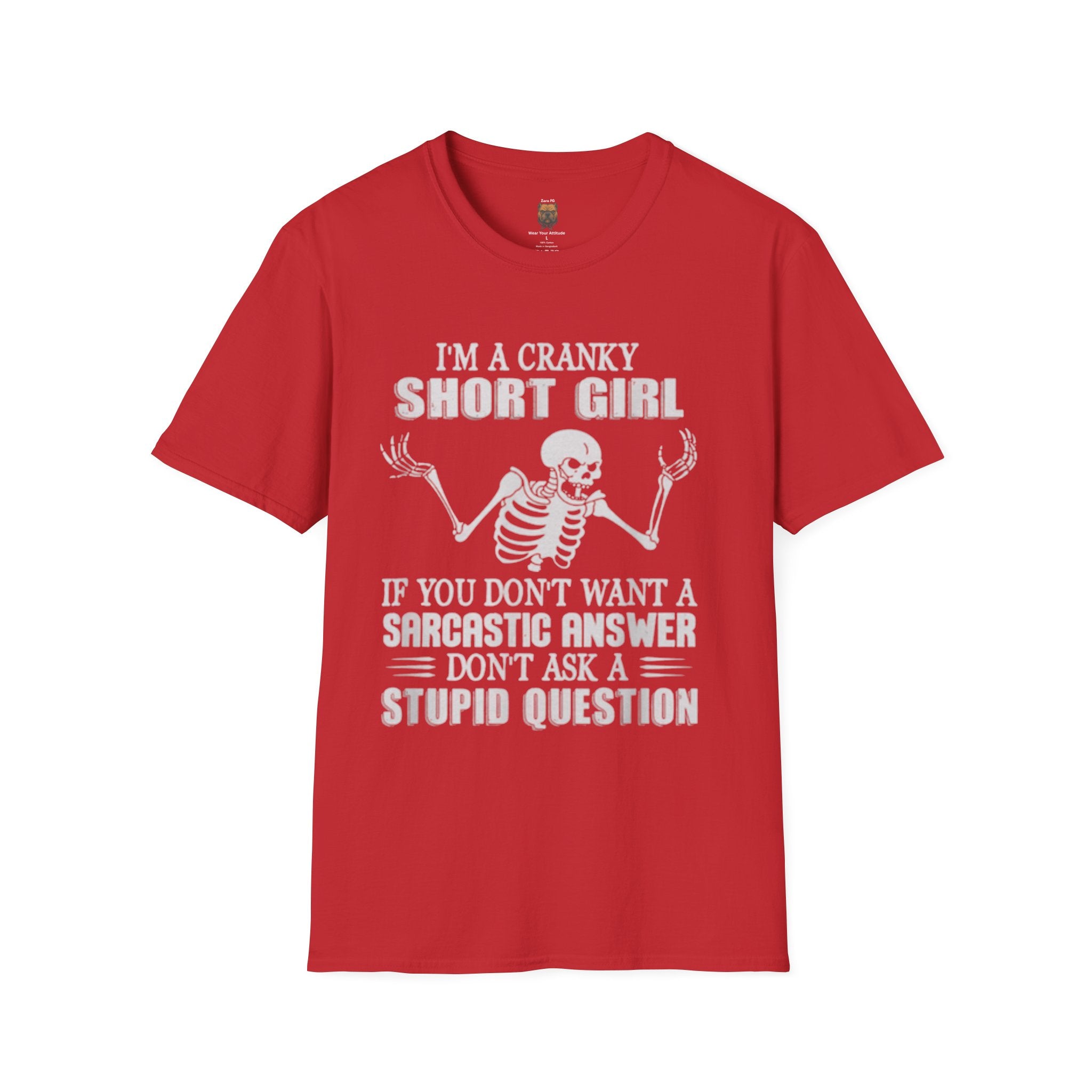 Cranky Short Girl Skeleton Tee