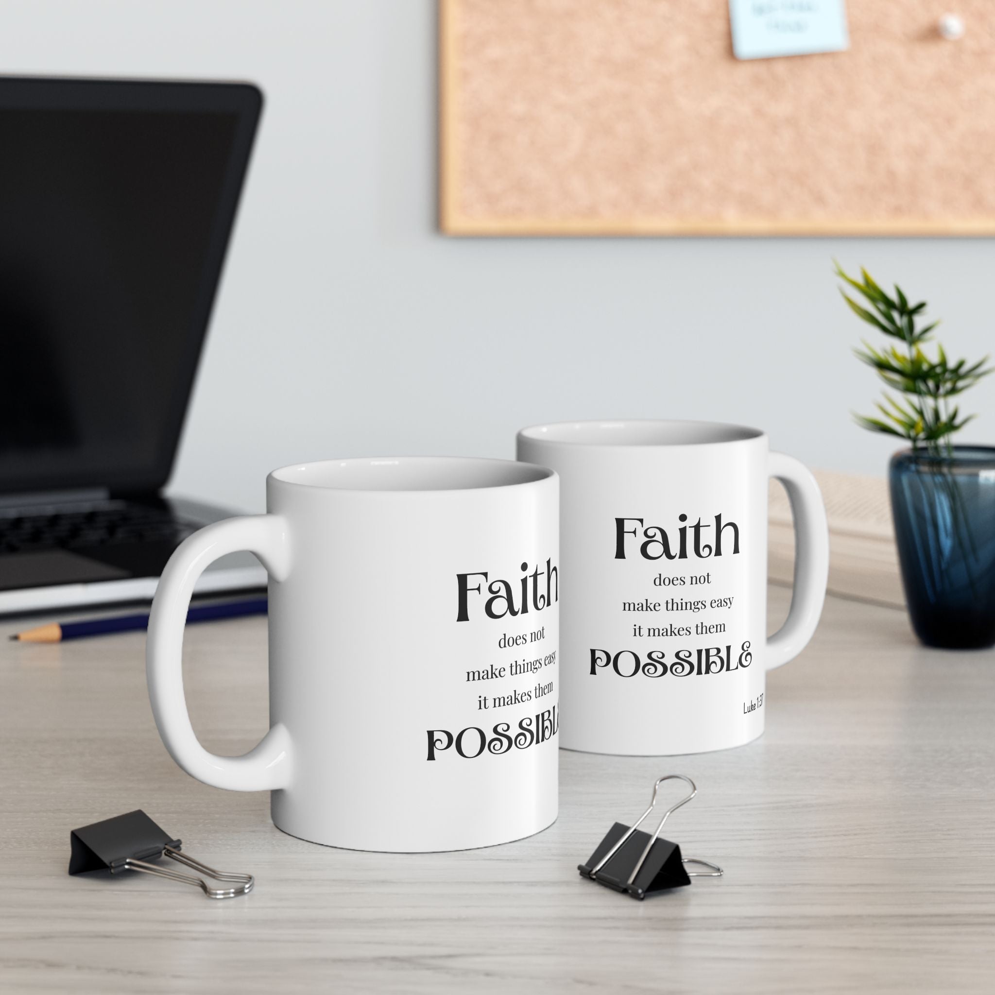 Inspirational Faith Ceramic Mug -  Motivation for Everyday, Spiritual Encouragement
