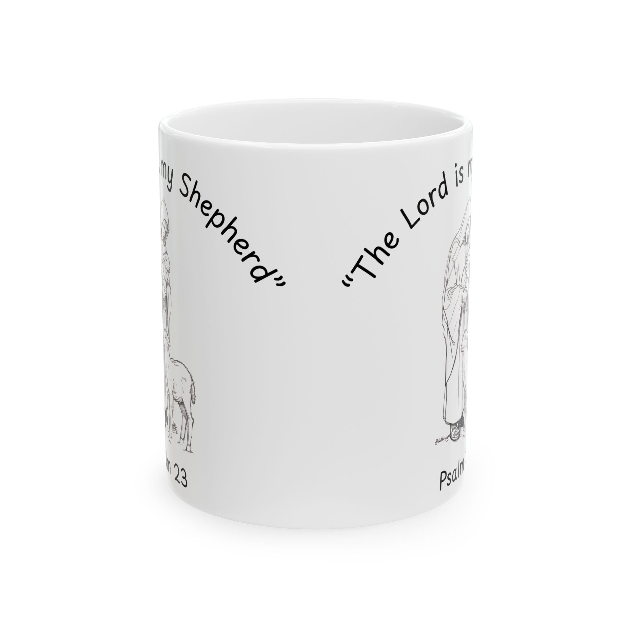 The Lord Is My Shepherd – Psalm 23 Christian Coffee Mug.