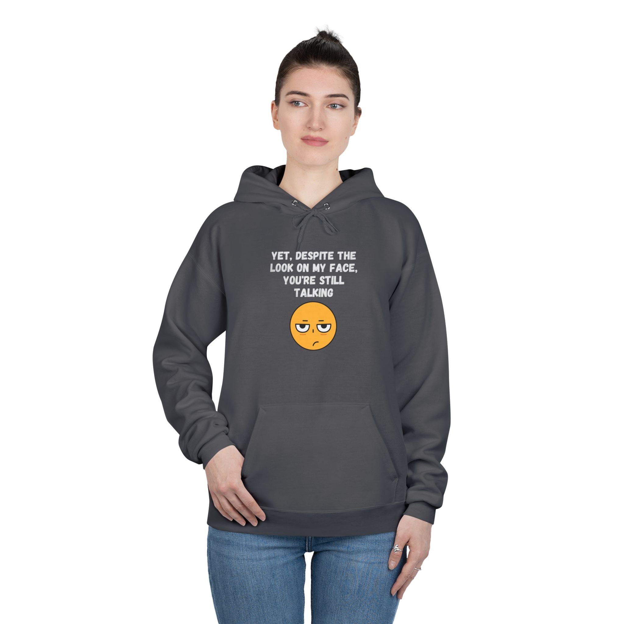 ๐ Still Talking Emoji Hoodie โ Sarcastic Unisex Pullover