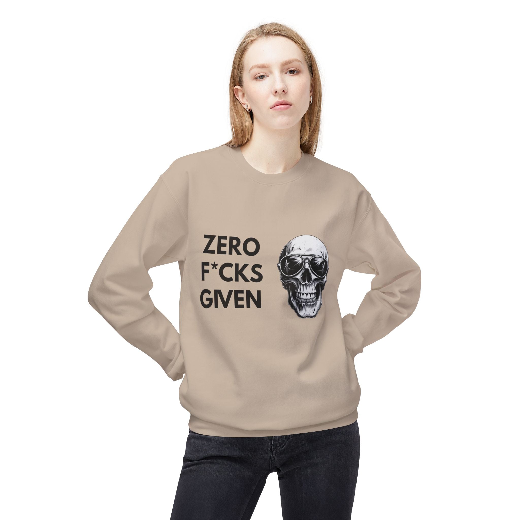 Zero F★cks Given Skull Sweatshirt