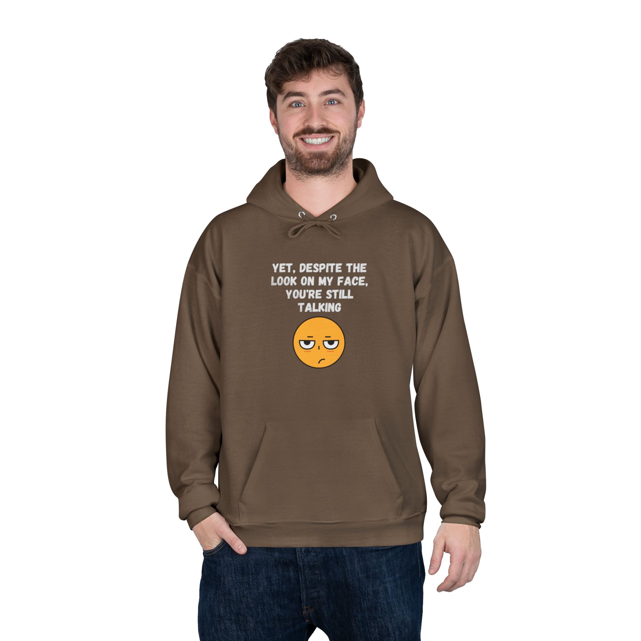 ๐ Still Talking Emoji Hoodie โ Sarcastic Unisex Pullover