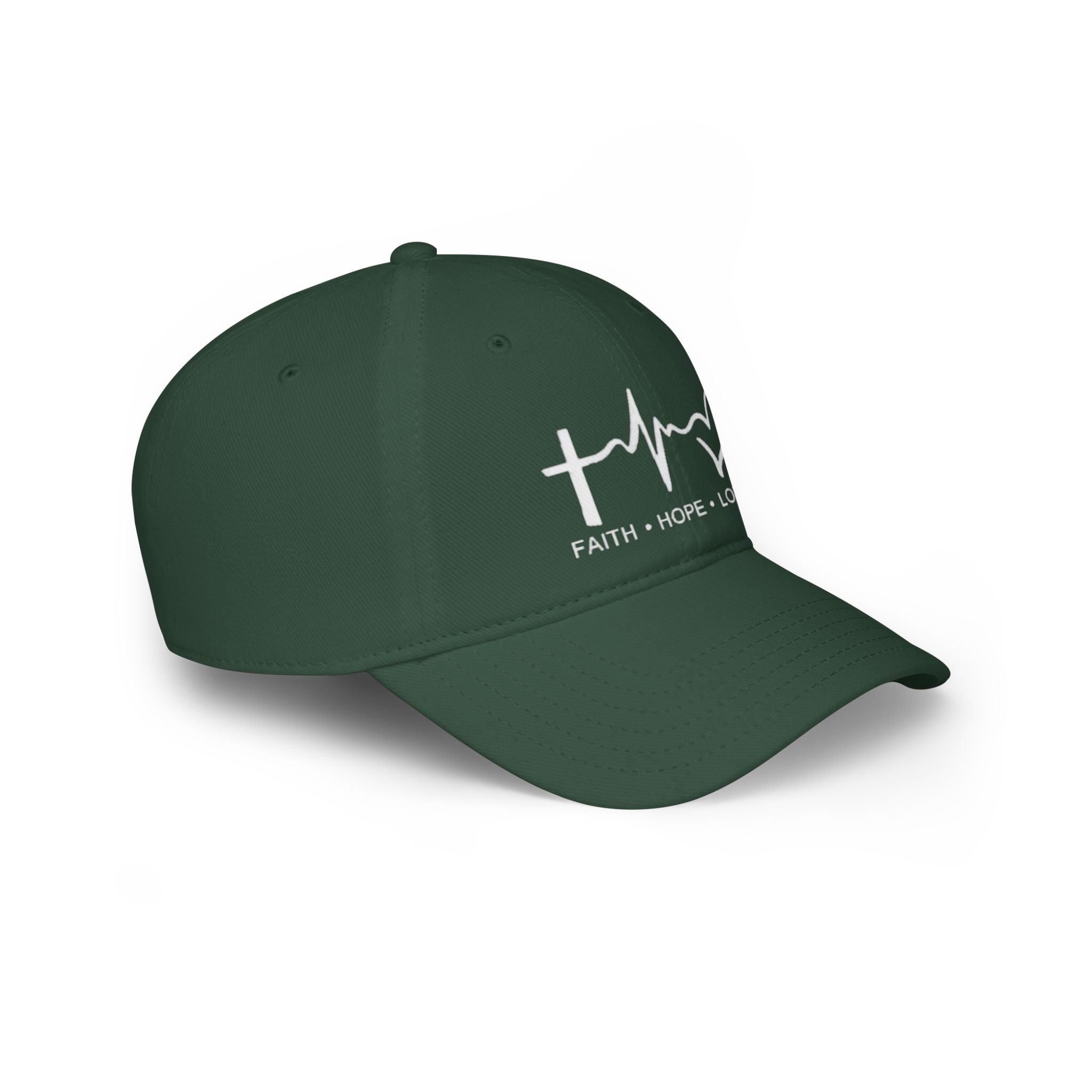 Faith Hope Love Low Profile Baseball Cap, Inspirational Hat, Gift for Him/Her, Everyday Wear, Cap for Spiritual Beliefs