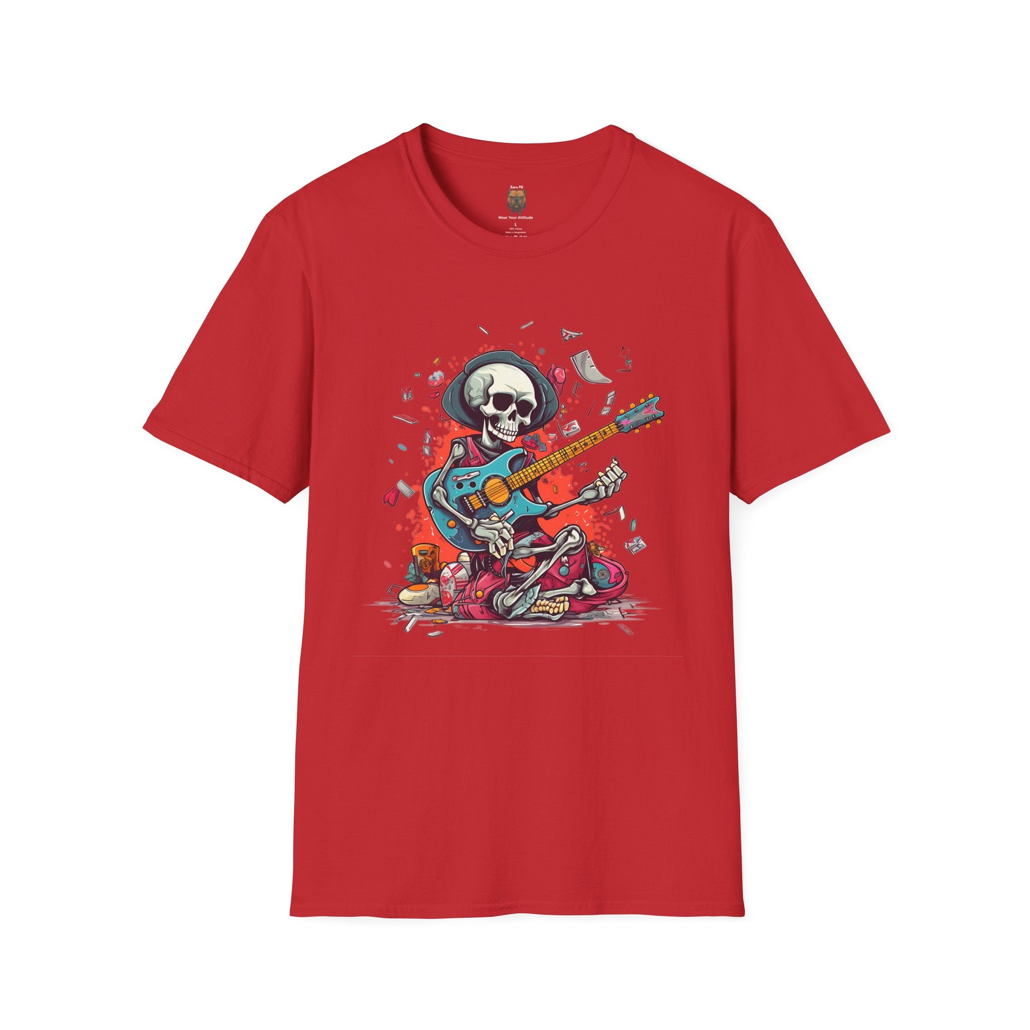 Skull Guitarist Tee (Dark Colors) | Unisex Rock Graphic T-Shirt
