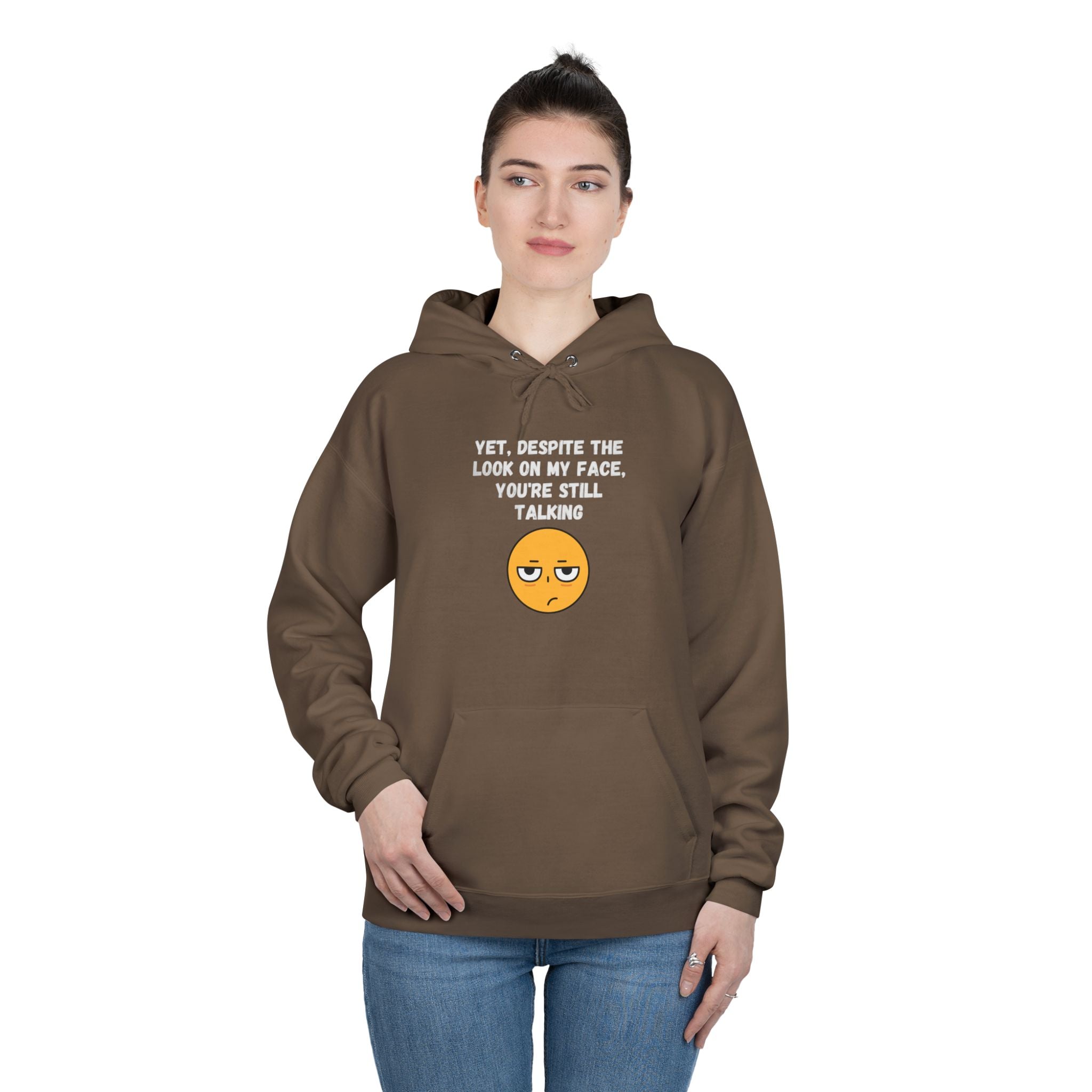 ๐ Still Talking Emoji Hoodie โ Sarcastic Unisex Pullover
