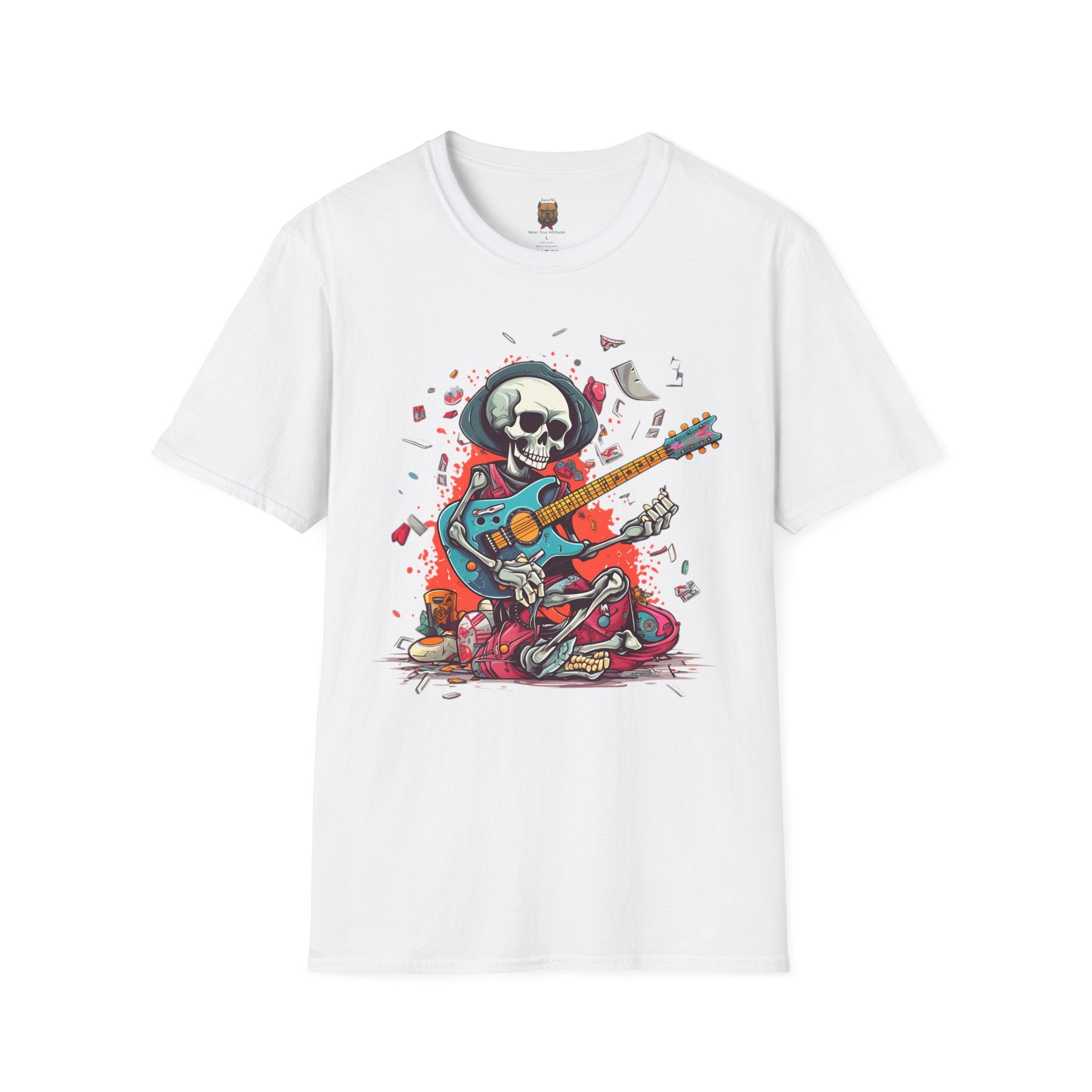 Skull Guitarist Tee | Unisex Rock & Roll Graphic T-Shirt