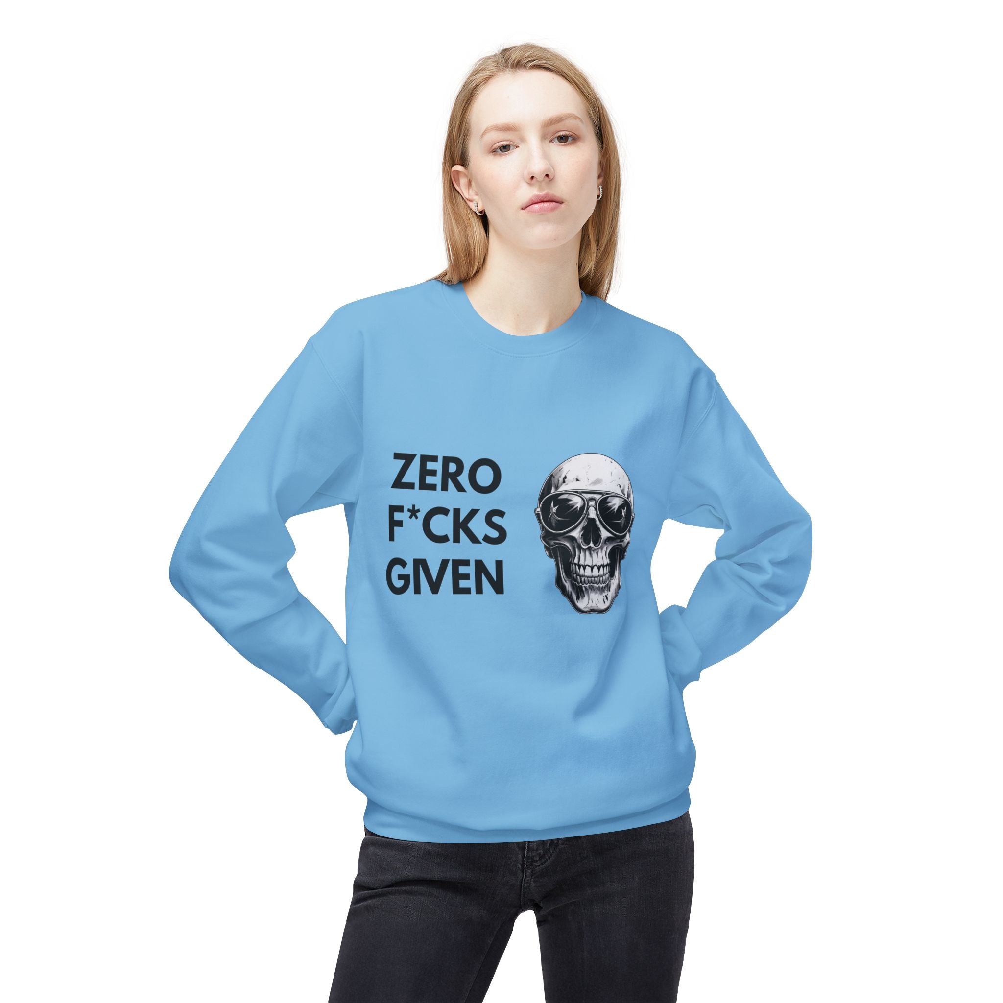 Zero F★cks Given Skull Sweatshirt